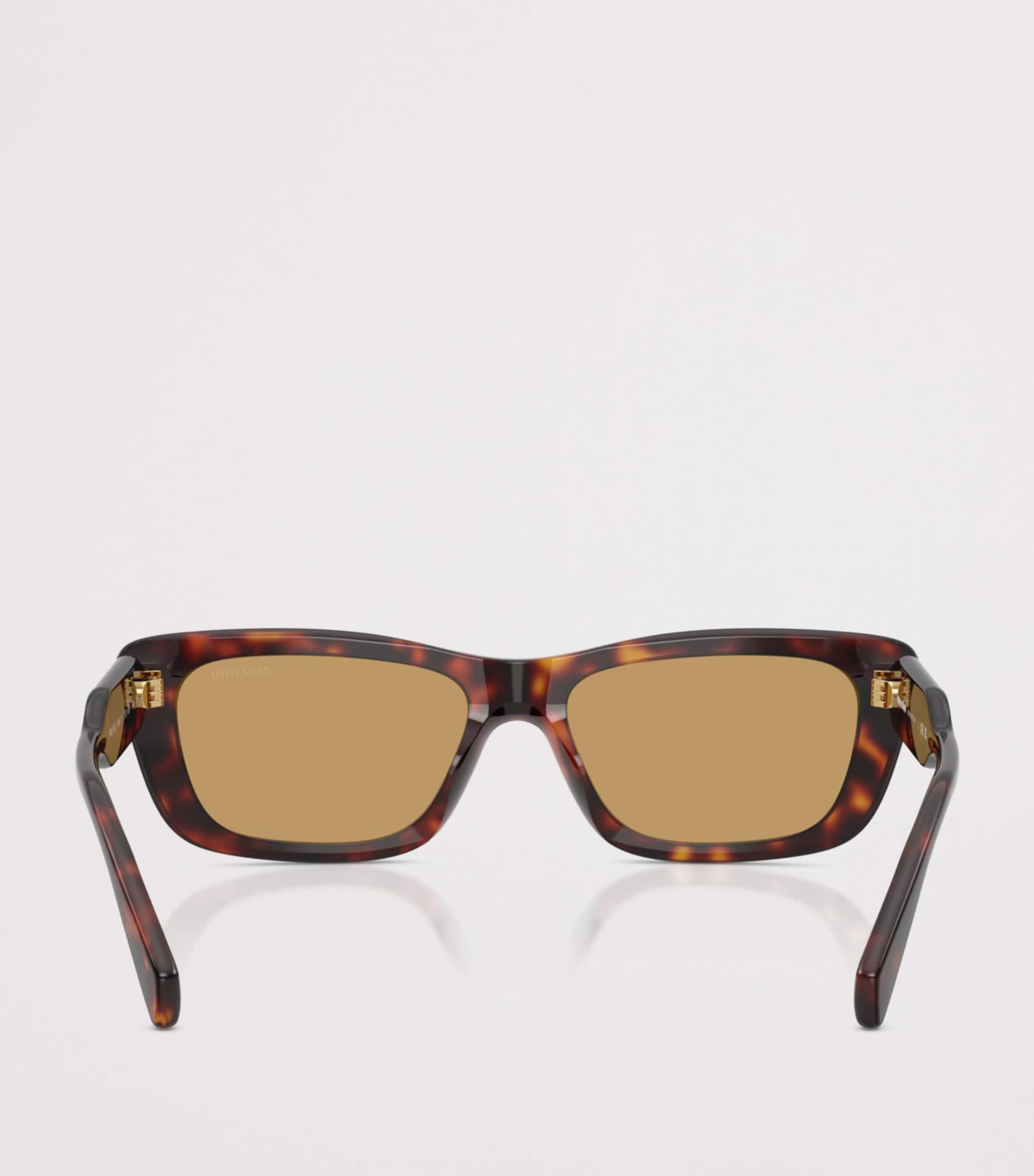 Miu Miu Tortoiseshell Rectangle Sunglasses Brown Image 4
