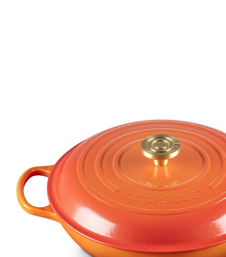 Cast Iron Flamme Dorée Shallow Casserole Dish (30cm) ORANGE Image 2