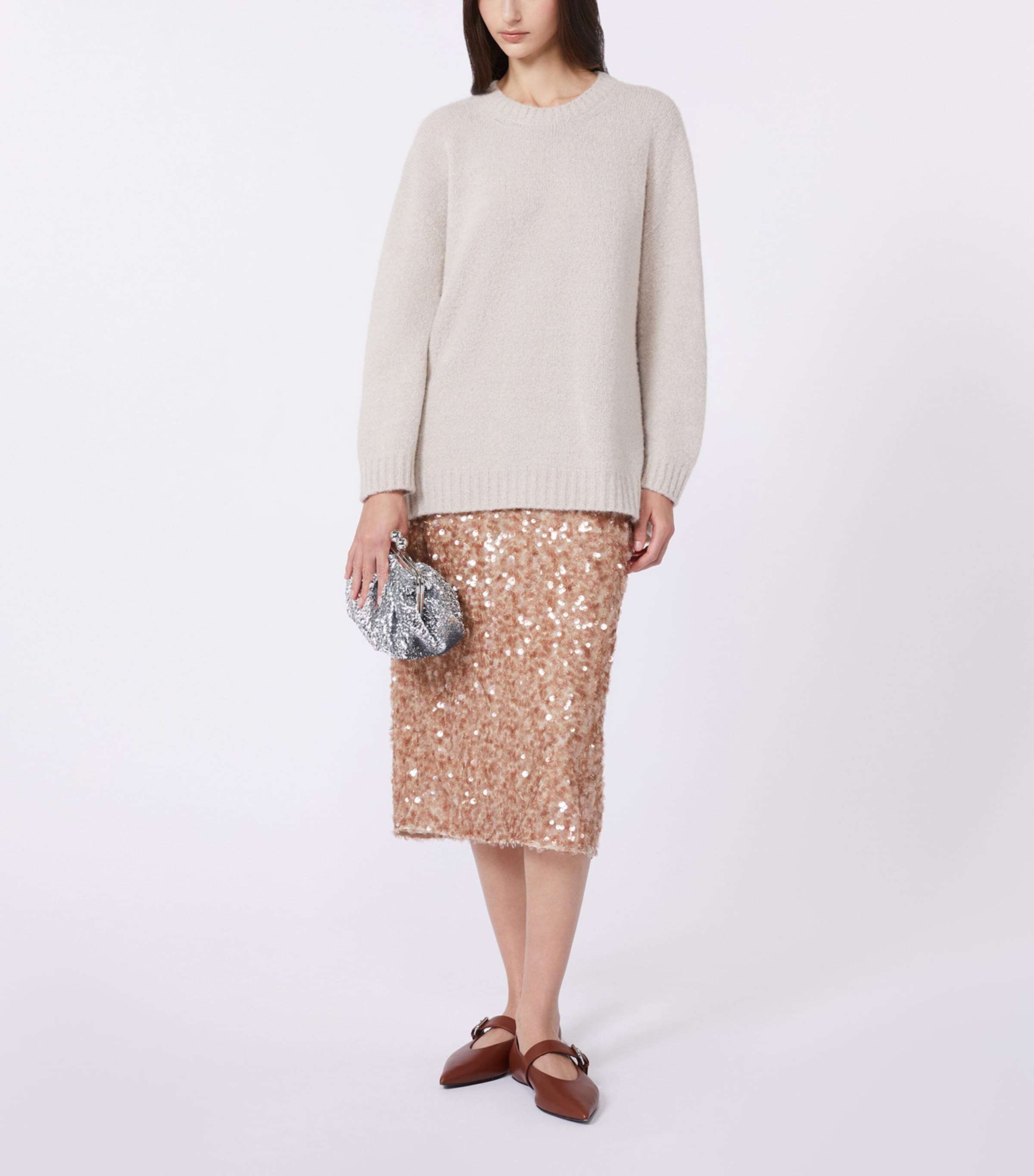 Crew-Neck Sweater SAND Image 2