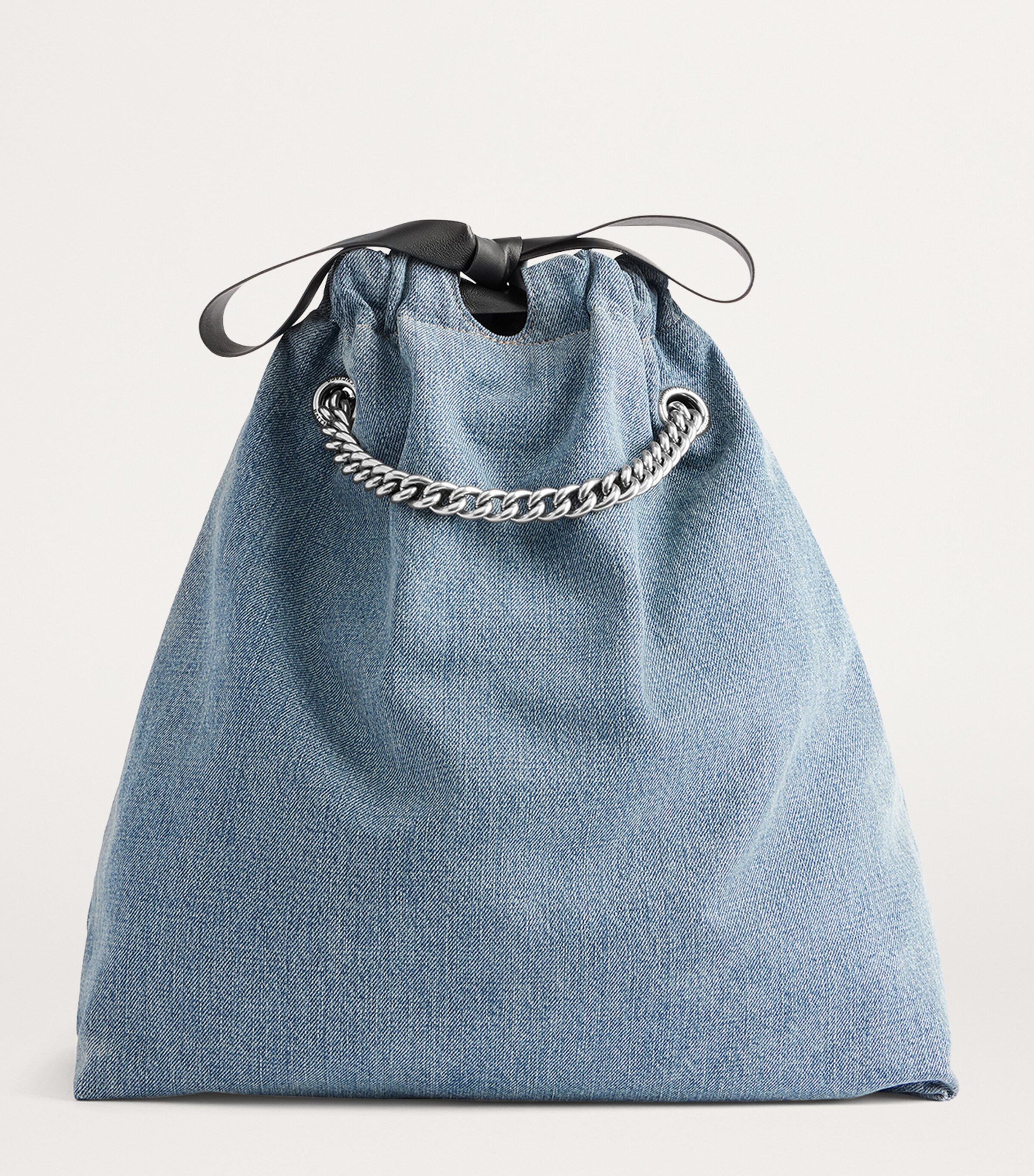Balenciaga Medium Denim Crush Tote Bag Image 2