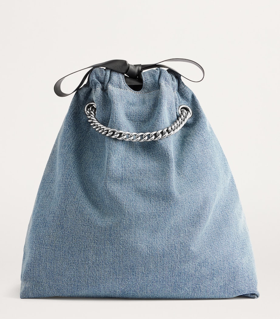 Balenciaga Medium Denim Crush Tote Bag Image 2