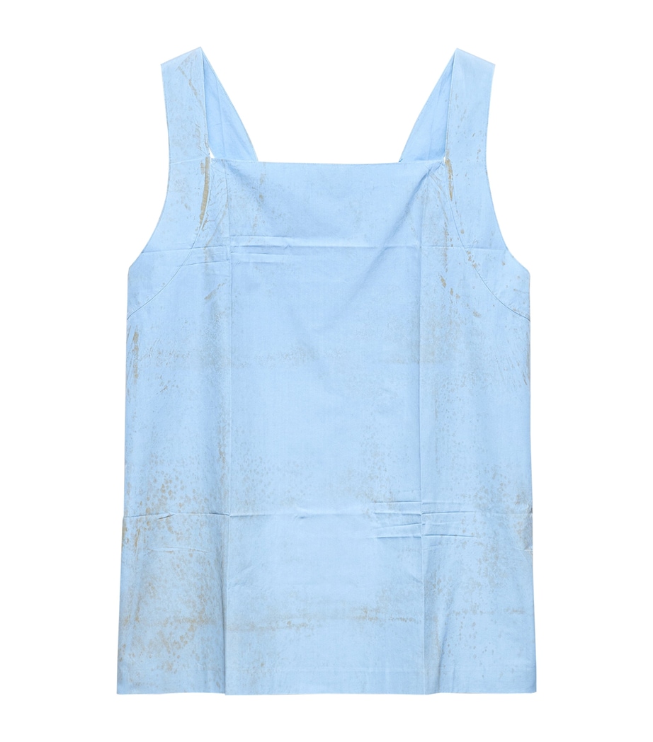 Prada Mens Cotton Square-Neck Top Light Blue Image 1