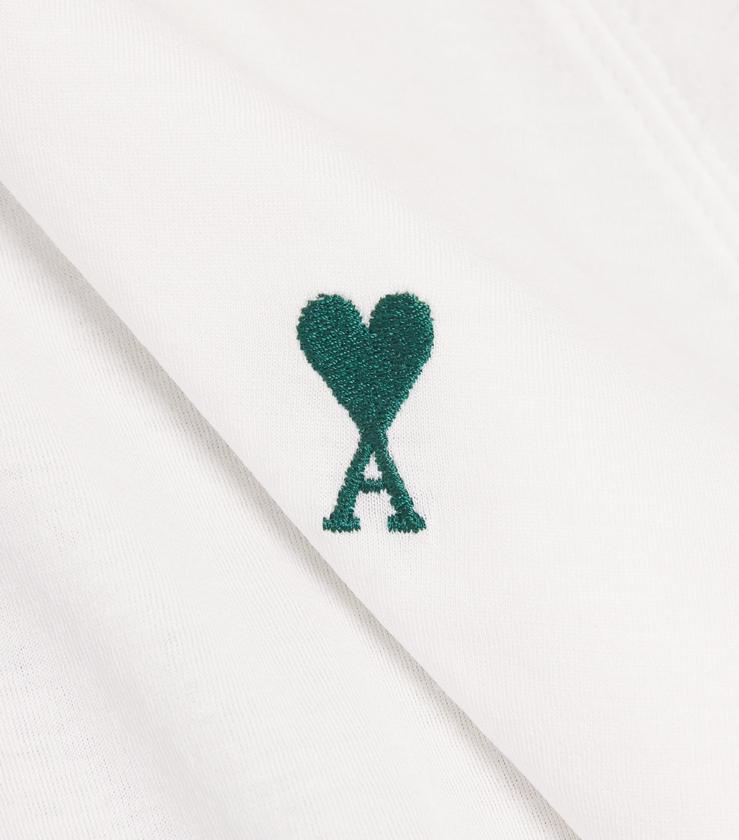 AMI Paris Mens Cotton Ami De Coeur T-Shirt Blnc Ntlvrt Spn Image 6
