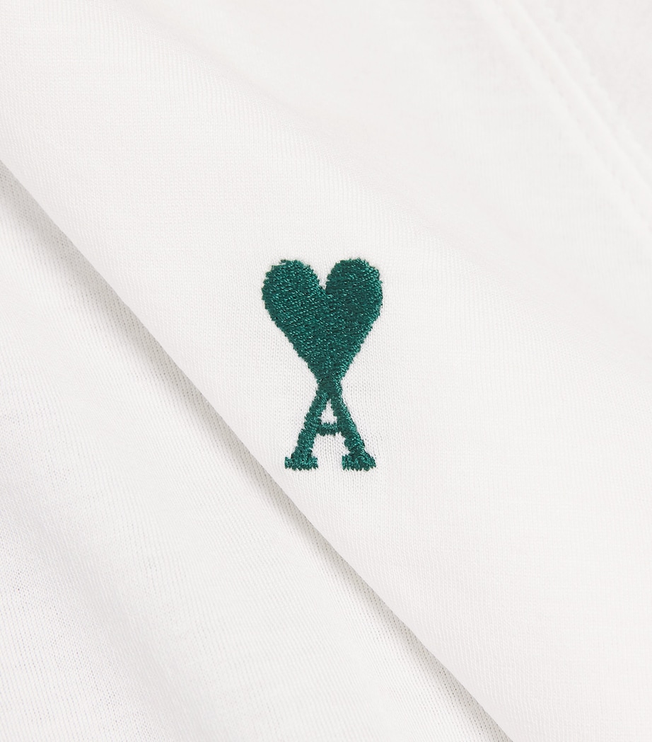 AMI Paris Mens Cotton Ami De Coeur T-Shirt Blnc Ntlvrt Spn Image 6