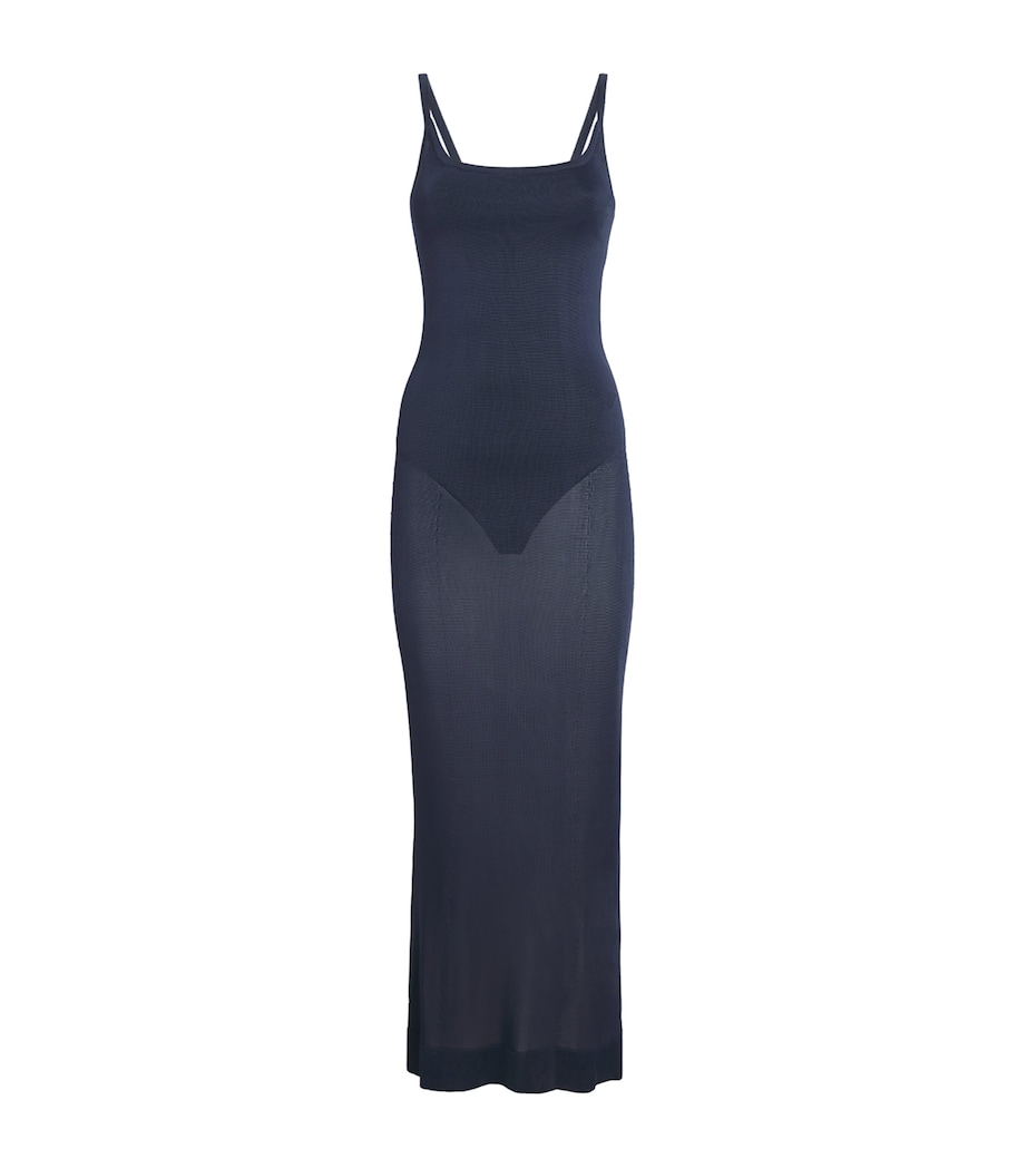 Jacquemus Womens Nodo Midi Dress Dark Navy Image 1