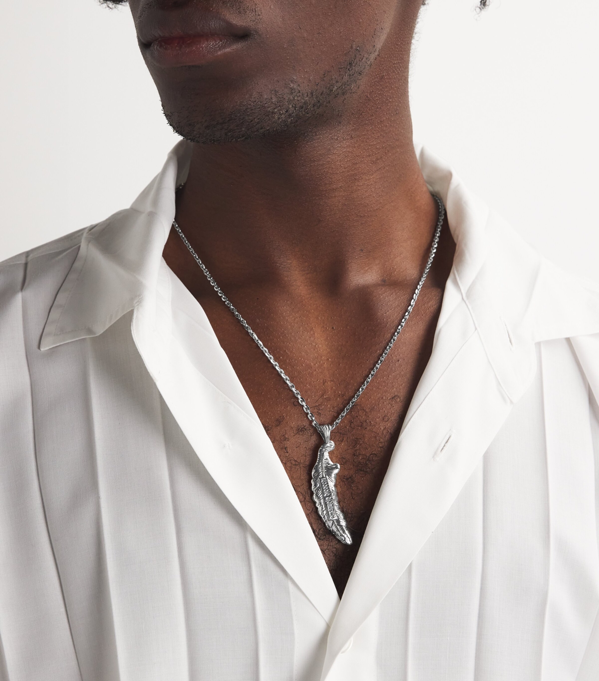 ネックレス・ペンダント emanuele bicocchi DOUBLE FEATHER NECKLACE (EAP3 SILVER) Rose And Feather Necklace