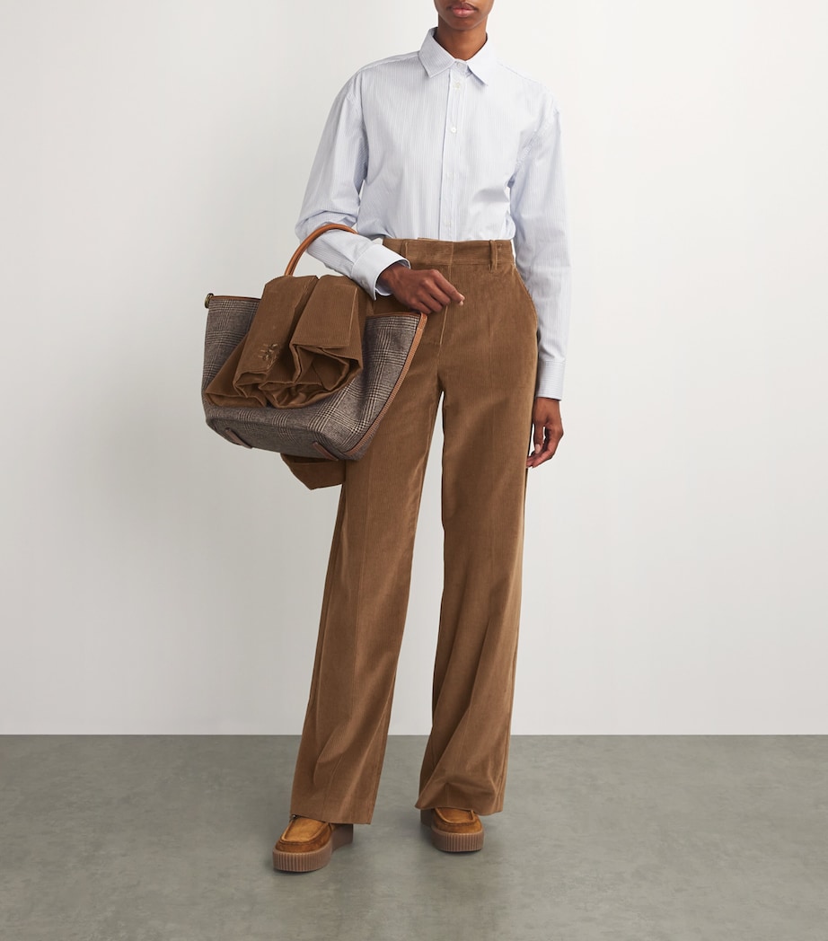 Cotton Corduroy Wide-Leg Trousers HAZELNUT BROWN Image 2