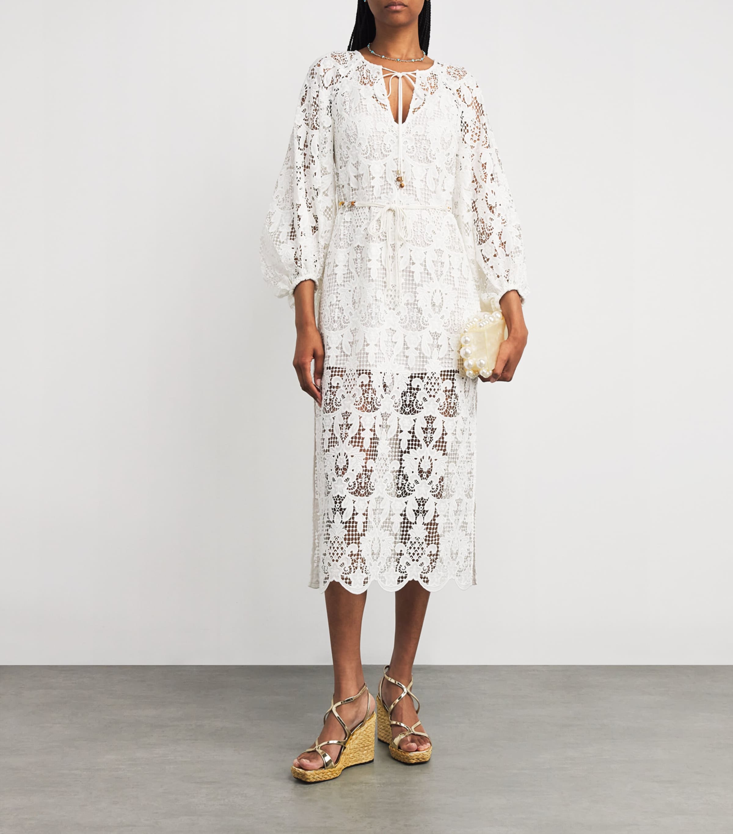 ワンピース ZIMMERMANN COCO LACE MIDI DRESS Zimmermann Lace Coco Midi Dress | Harrods US
