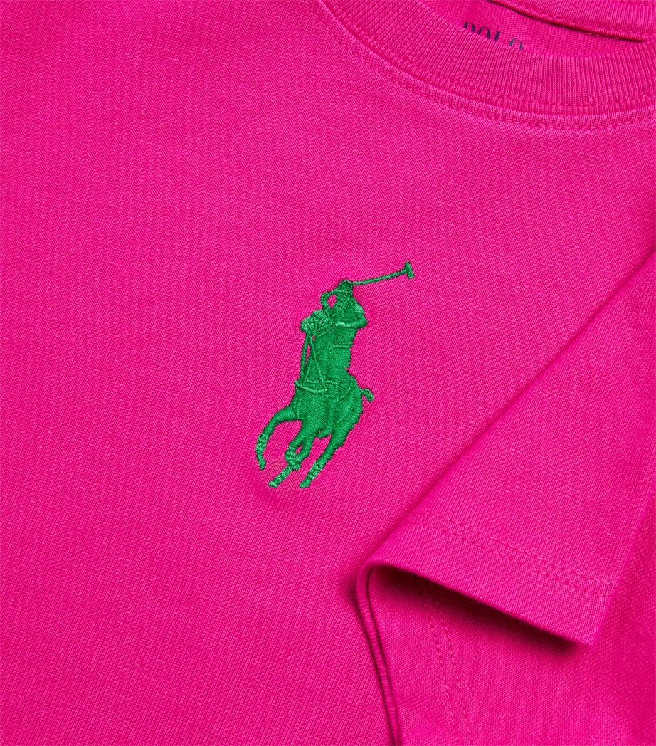 Cotton Polo Pony T-Shirt (7-14 Years) COLGE PINK Image 3