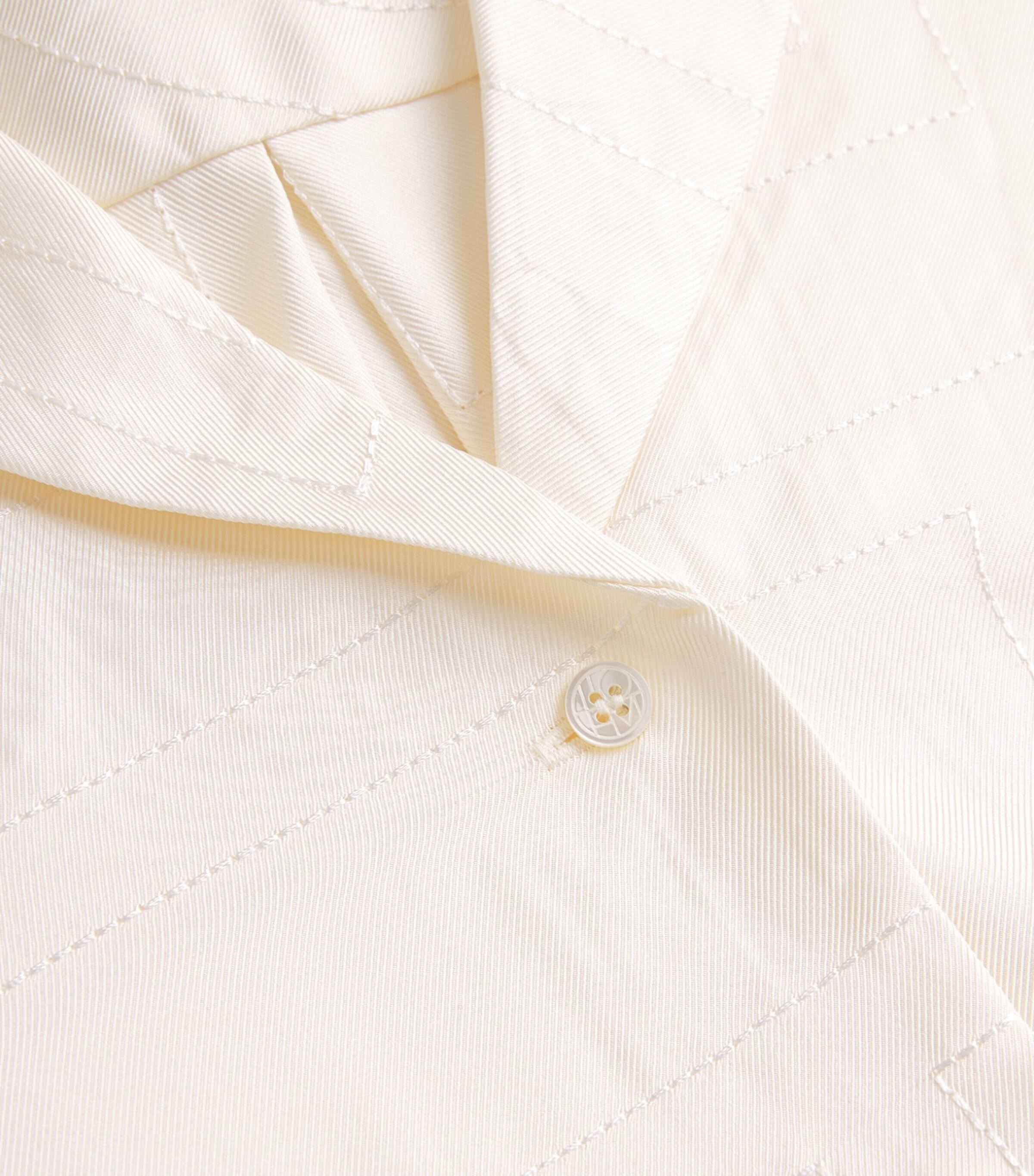 Toteme Womens Silk Embroidered Monogram Shirt Cream Image 6