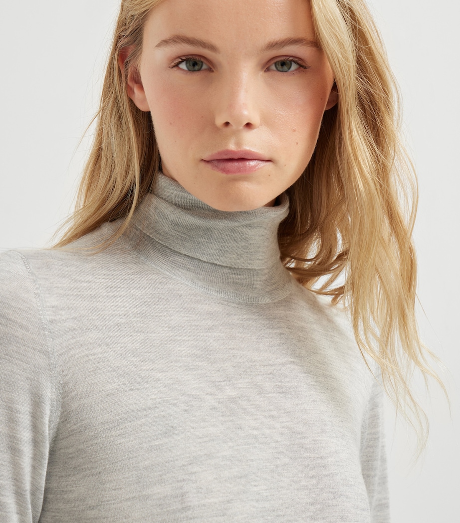 Cashmere-Silk Rollneck Sweater C072 Image 6