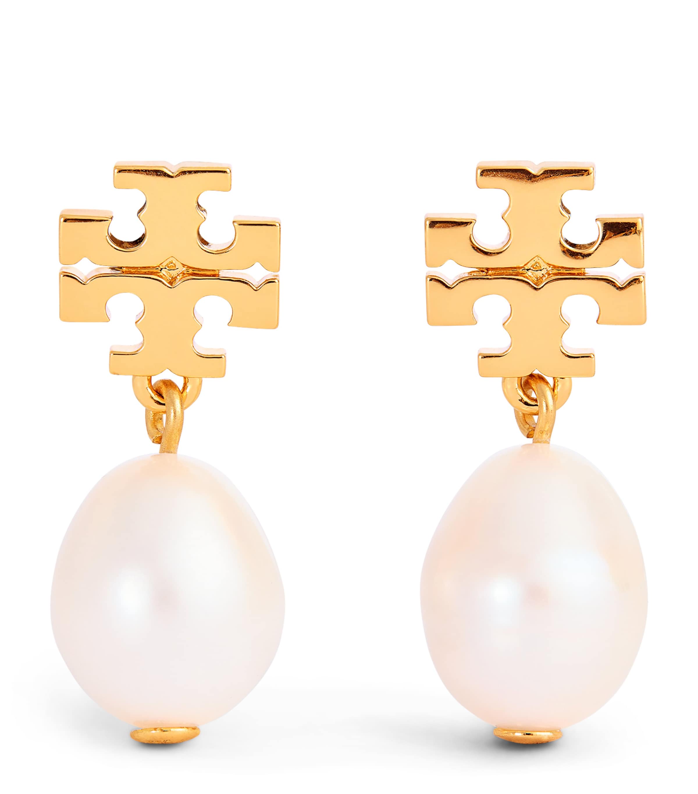 Shop Tory Burch Kira Pearl Drop Earrings In Gold