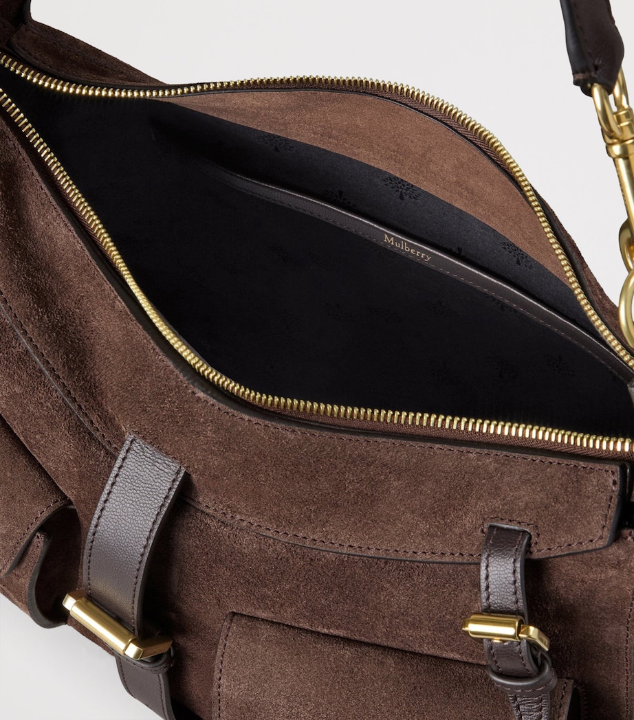 Suede Roxanne Shoulder Bag CHOCOLATE Image 5