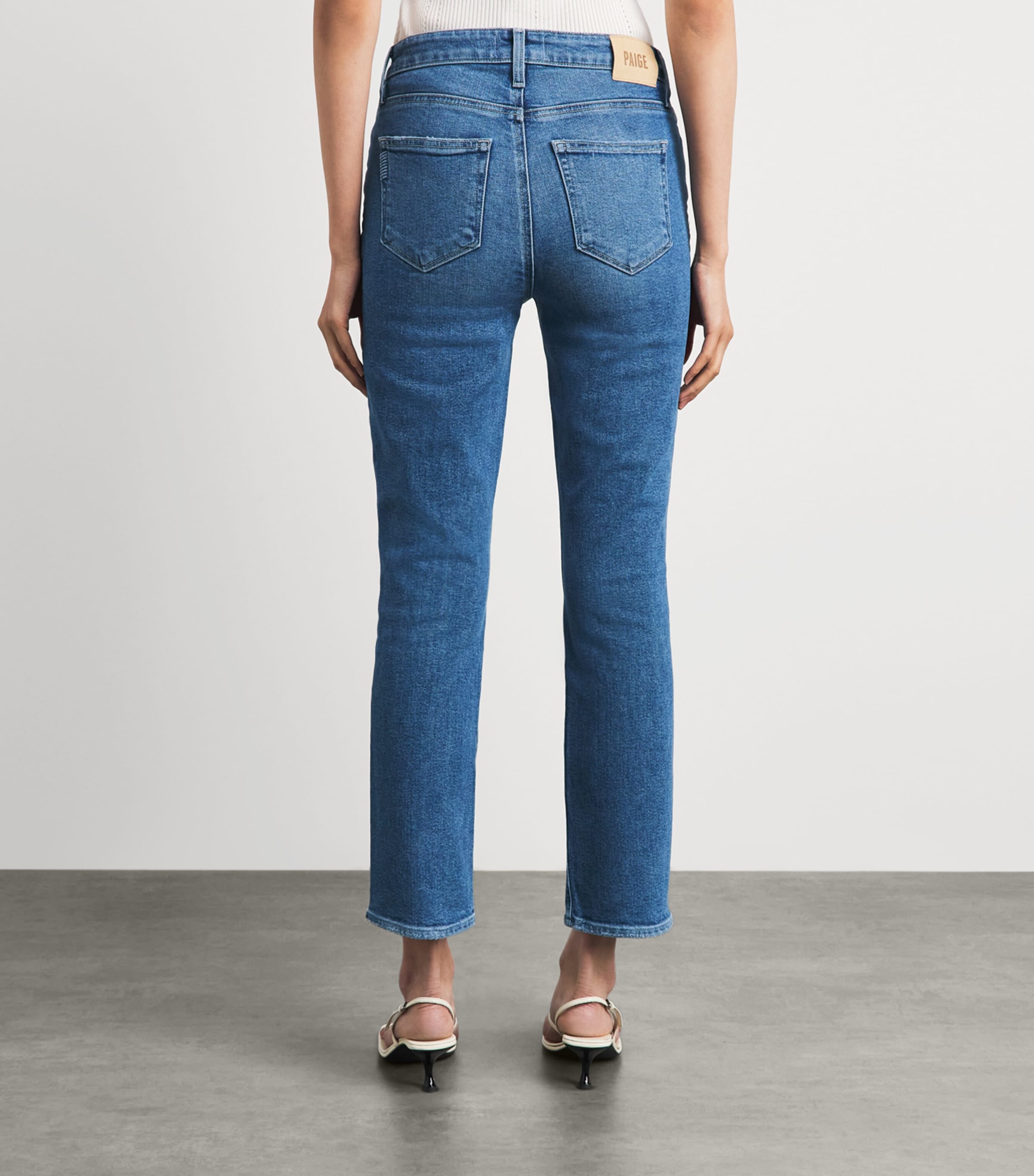 PAIGE Womens Stretch-Denim Cindy Straight Jeans Buckingham Image 5