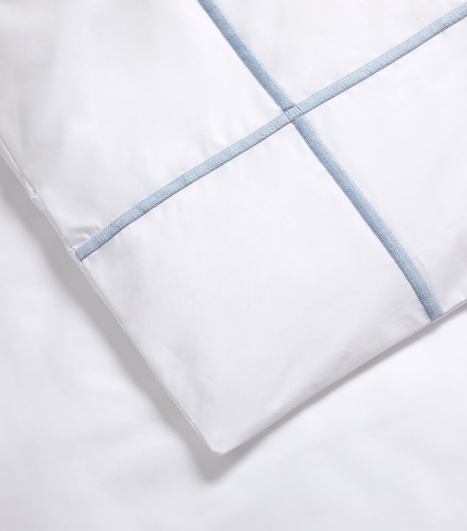 Yves Delorme Pima Cotton Athena Celeste Double Duvet Cover (200cm x 200cm) Celeste Image 3