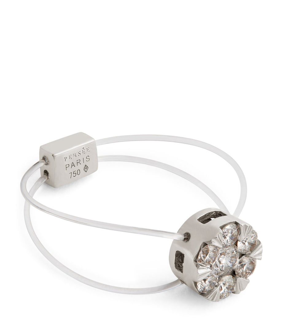 White Gold and Diamond Floating Ring WHITE GOLD Image 1