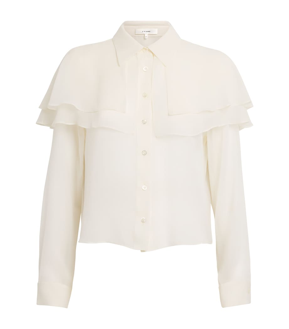 Silk Cape Blouse CREAM Image 1