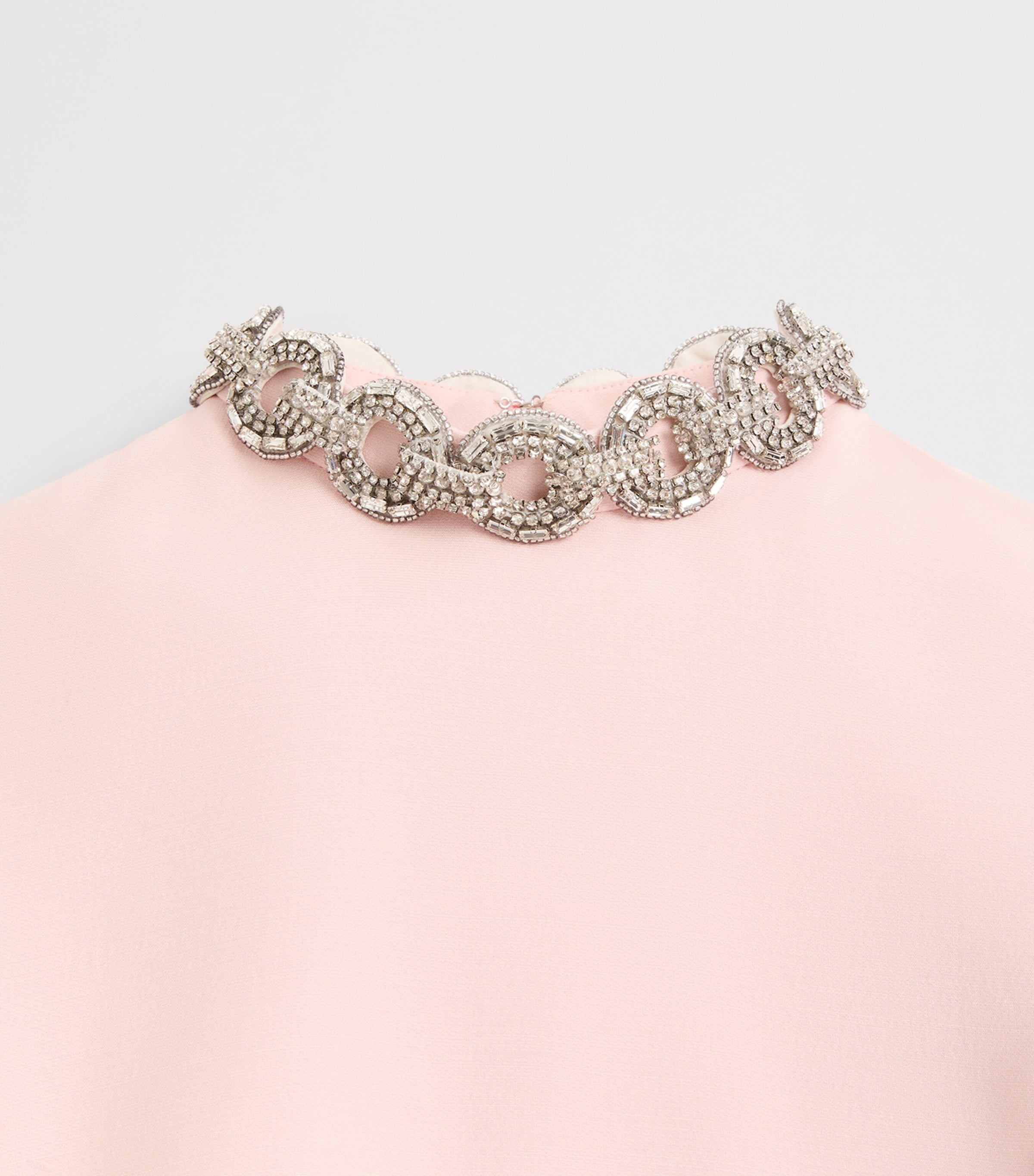 Valentino Womens Wool-Silk Crepe Embellished Midi Dress Image 7