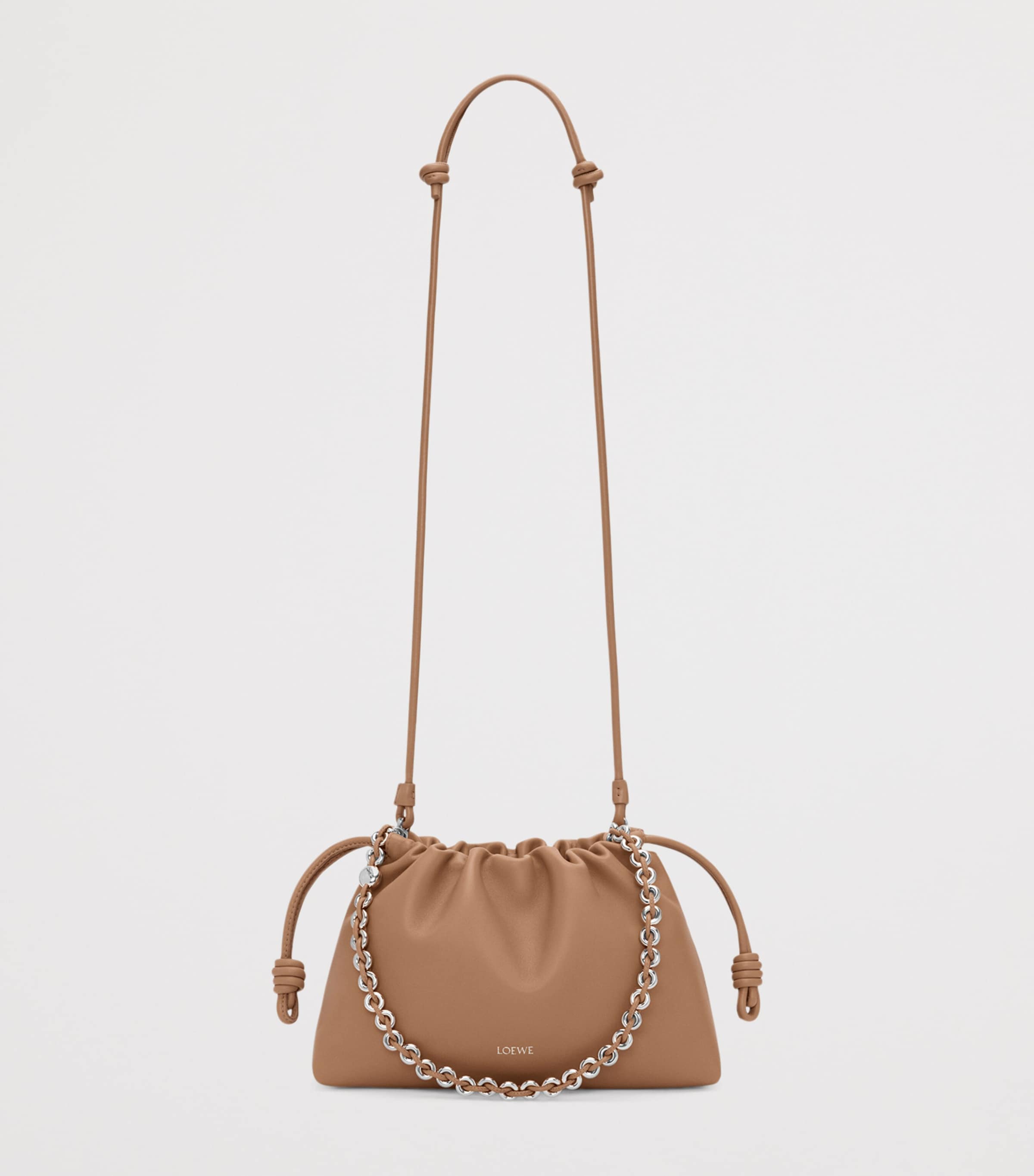 Medium Leather Flamenco Shoulder Bag MOCHA Image 8