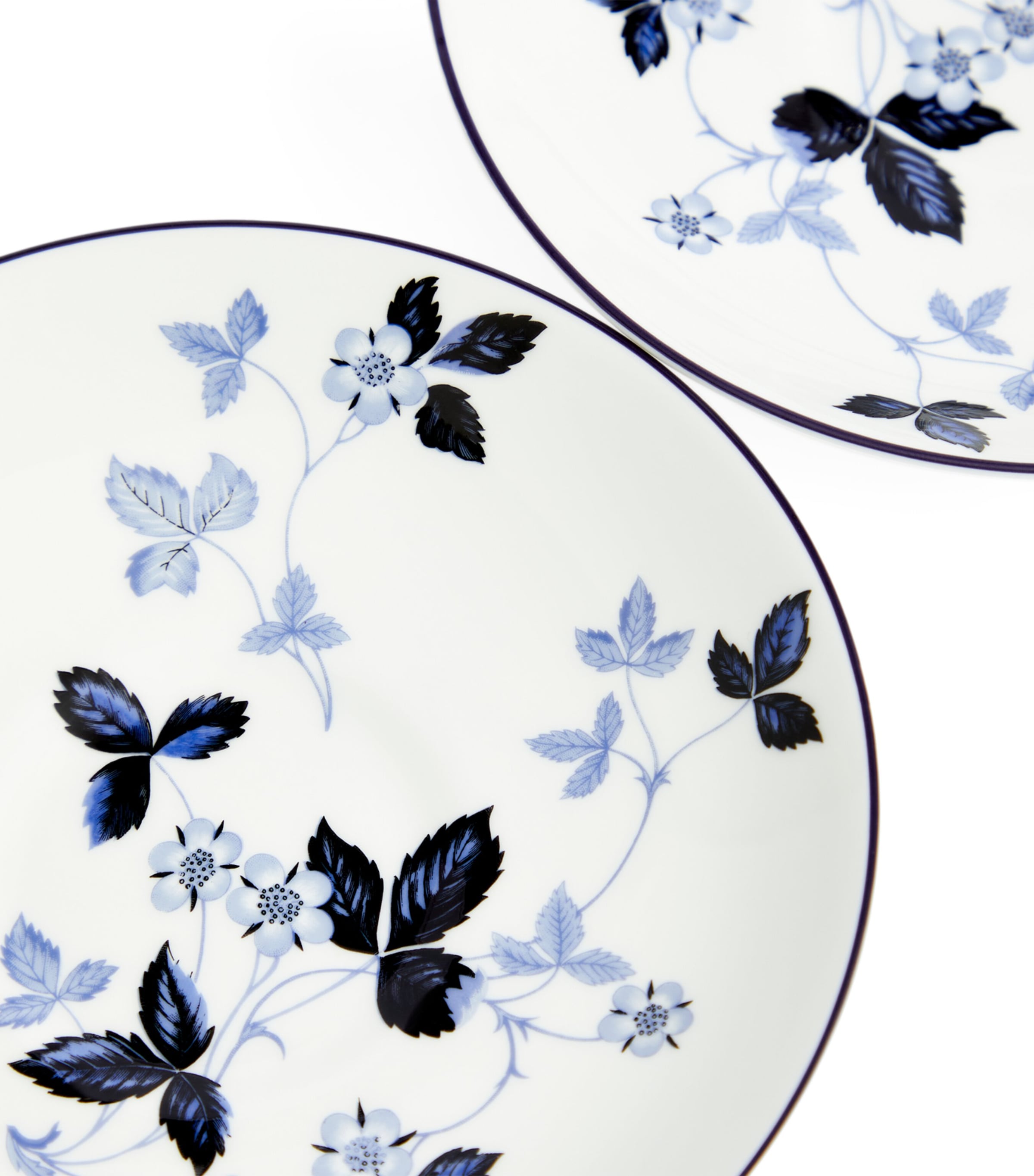 Set of 2 Wild Strawberry Inky Blue Teacups and Saucers MULTI Image 5