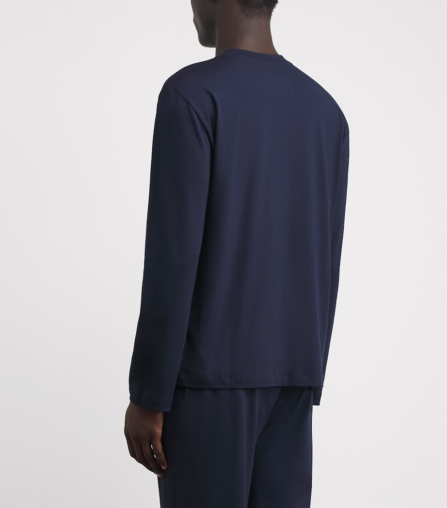 Cotton-Blend Henley Top 6116 SPACE BLUE Image 5