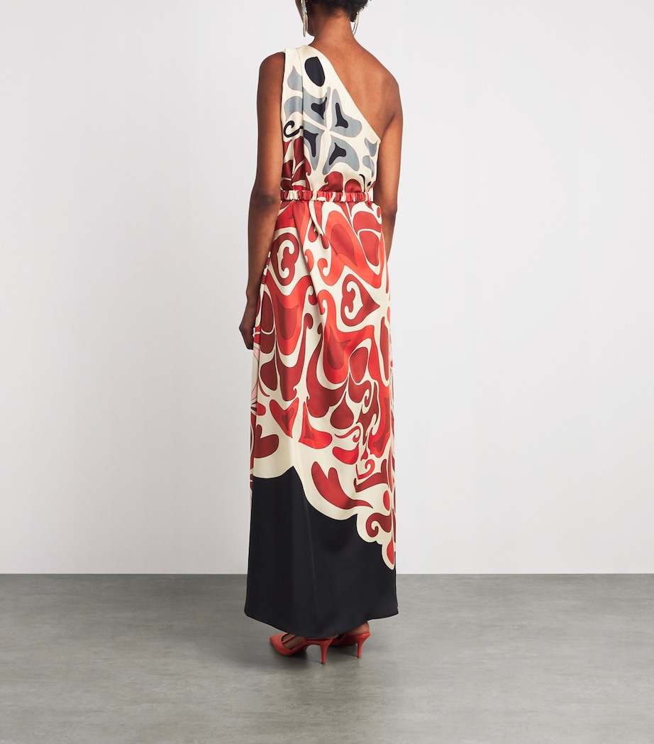 Silk One-Shoulder Roy Maxi Dress WH04 PHOENIX PLACEE Image 3