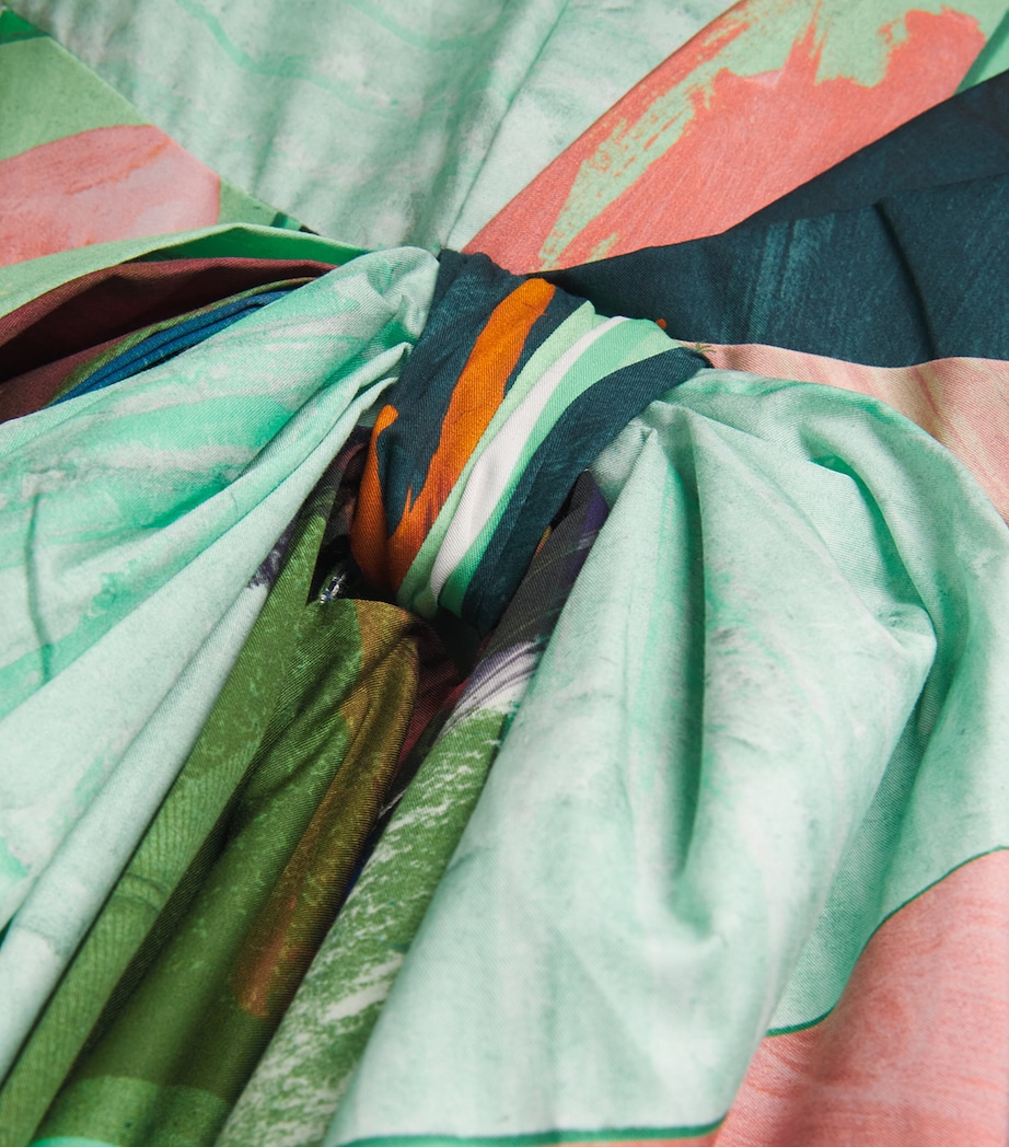 Cotton Bow-Detail Nura Midi Dress SPRMNT PCTRIAL PRNT Image 5