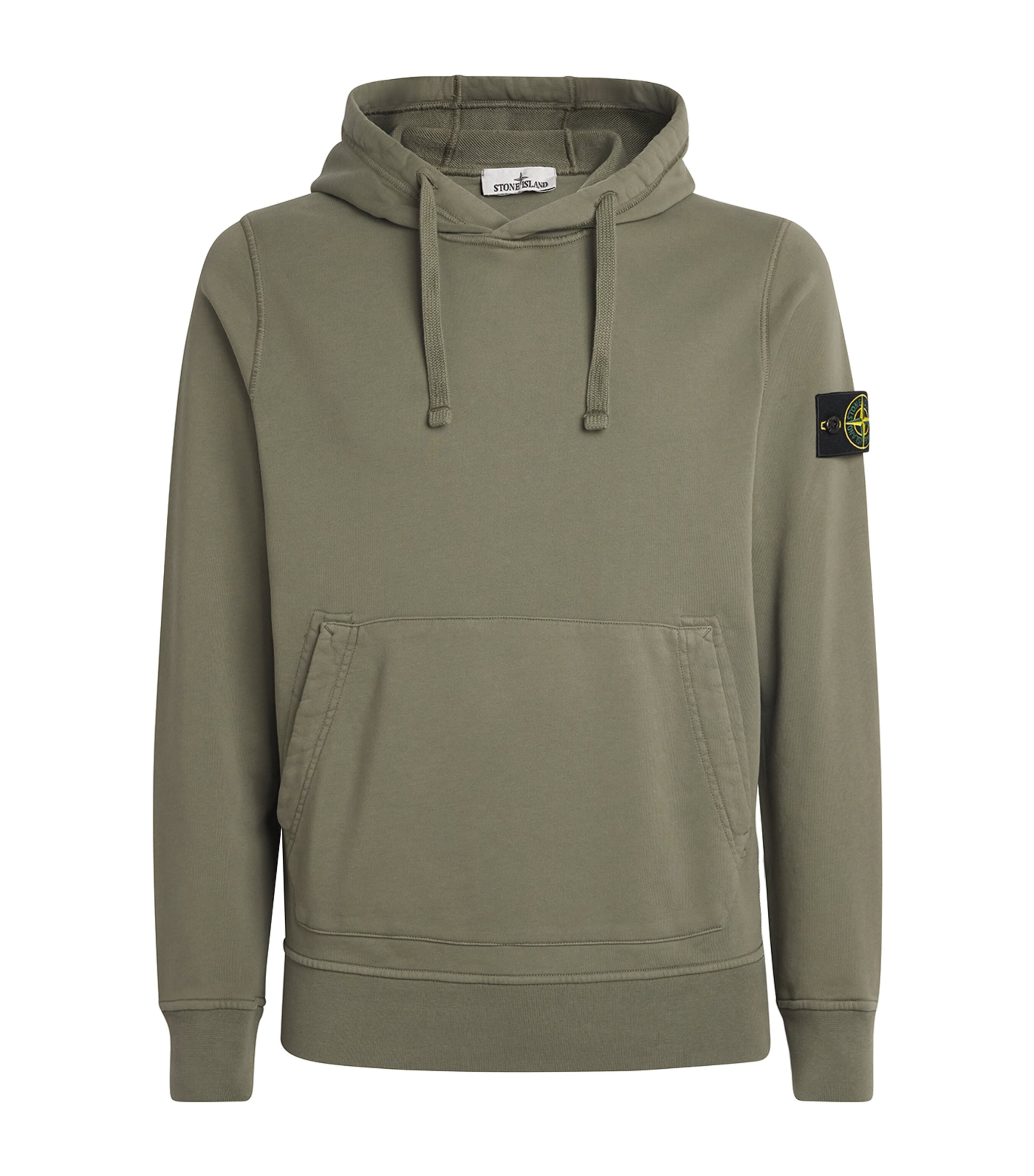 Stone Island Mens Organic Cotton Fleece Hoodie Image 1