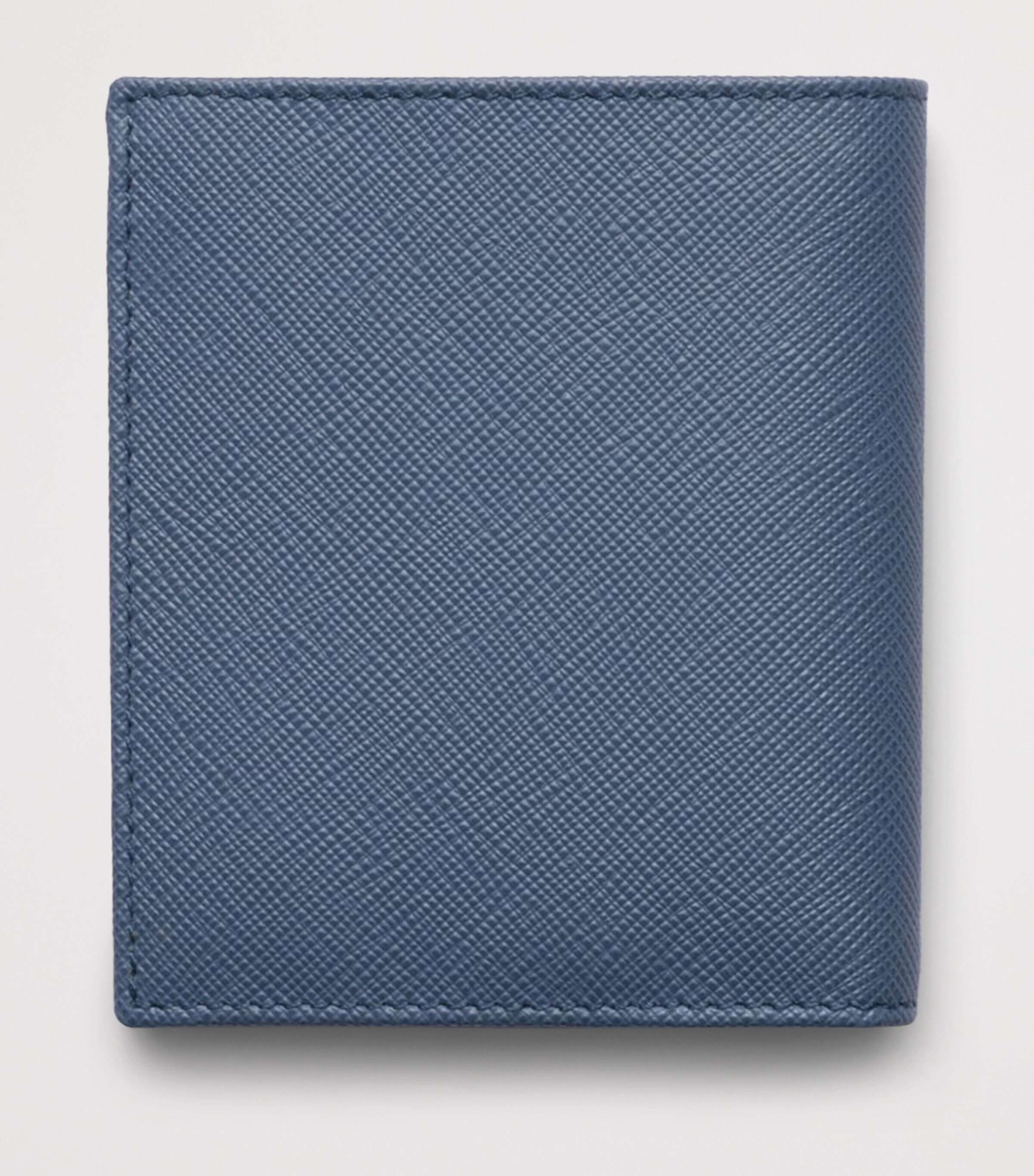 Prada Saffiano Leather Logo Wallet Blue Image 3