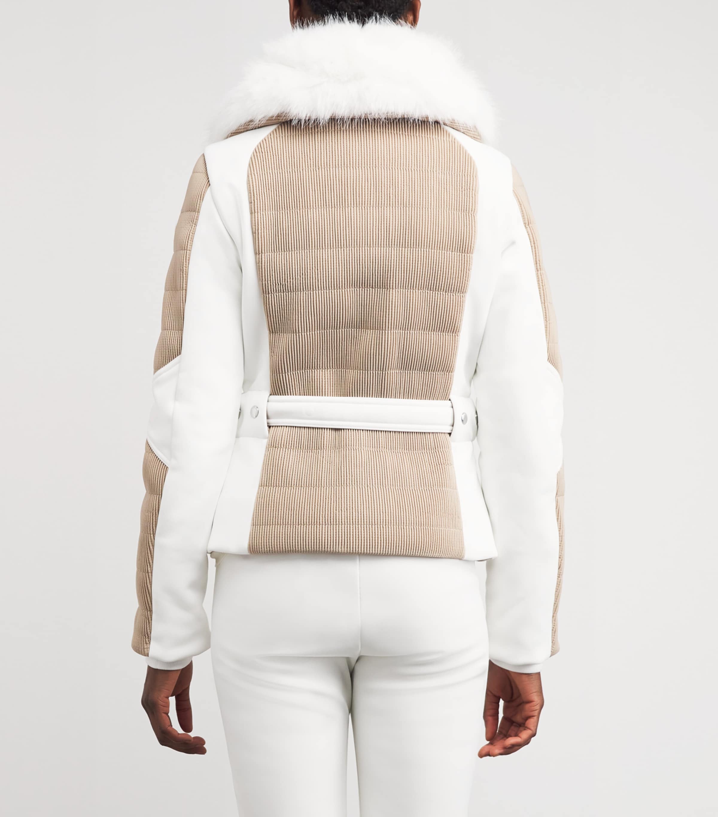 Water-Repellent Gitu Ski Jacket LATTE/NEIGE 1025 Image 4