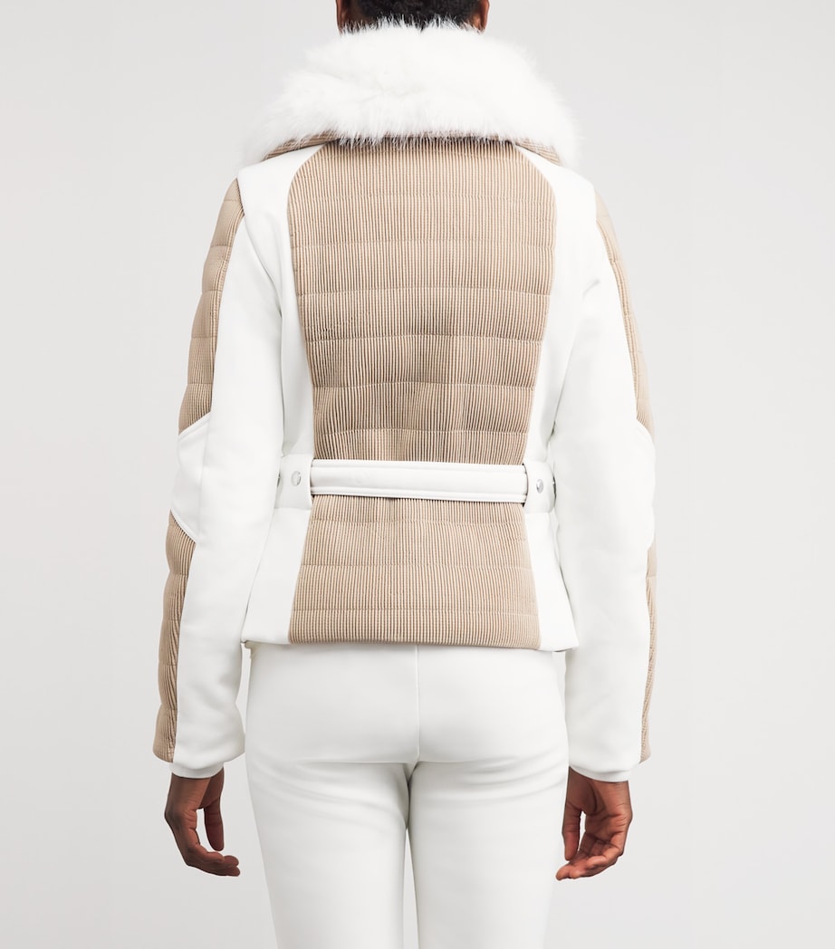 Water-Repellent Gitu Ski Jacket LATTE/NEIGE 1025 Image 4