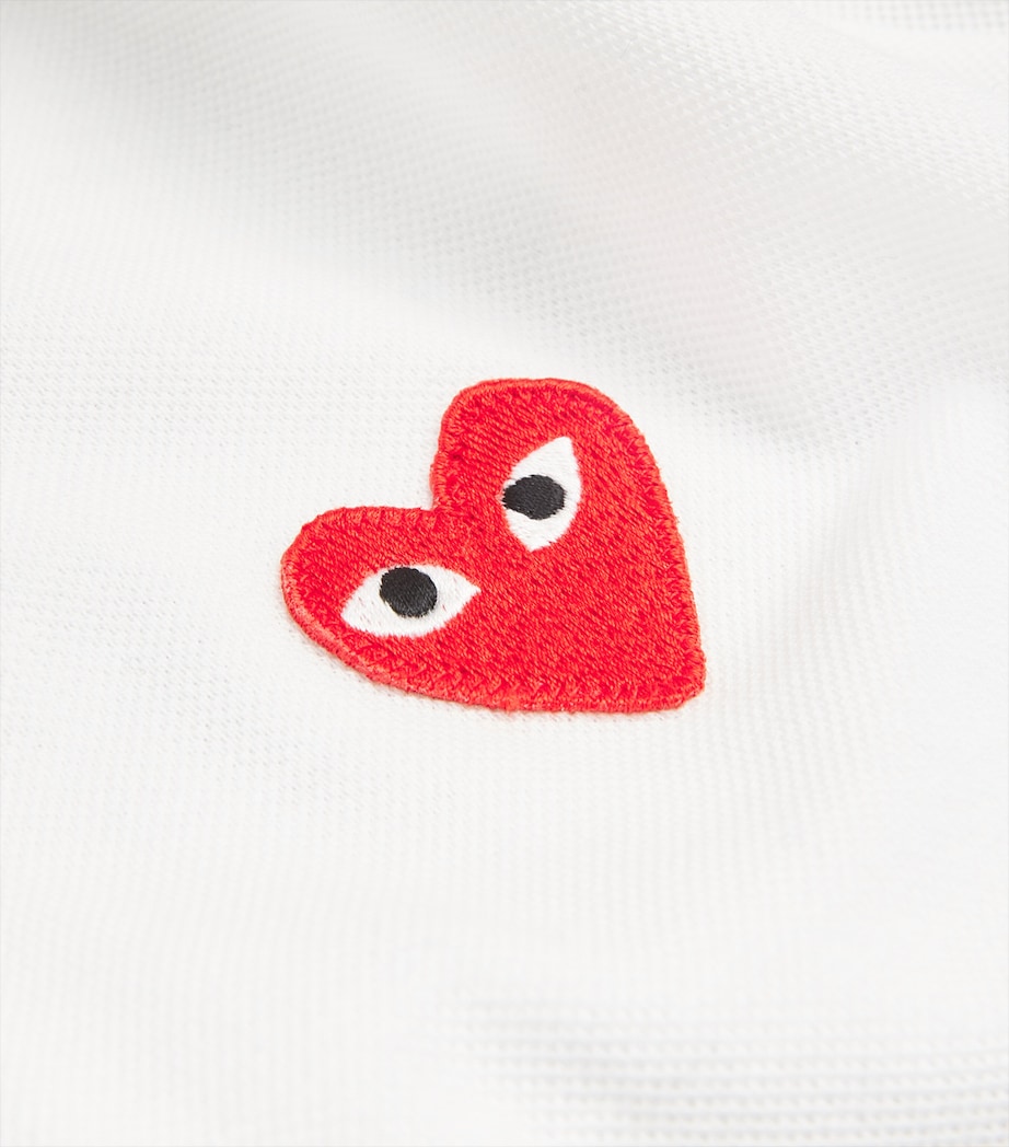 Heart Logo Polo Shirt WHITE Image 5