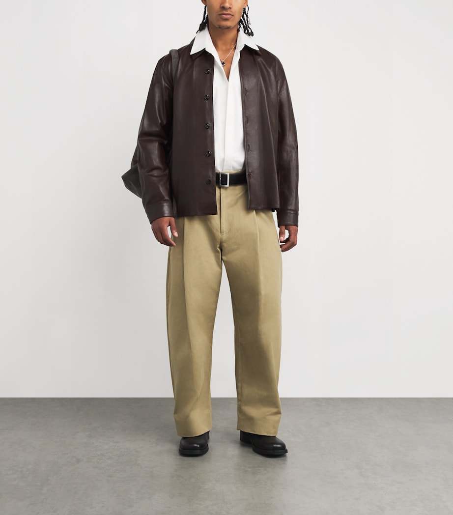 Calfskin Welding Shirt UMBER BROWN Image 2