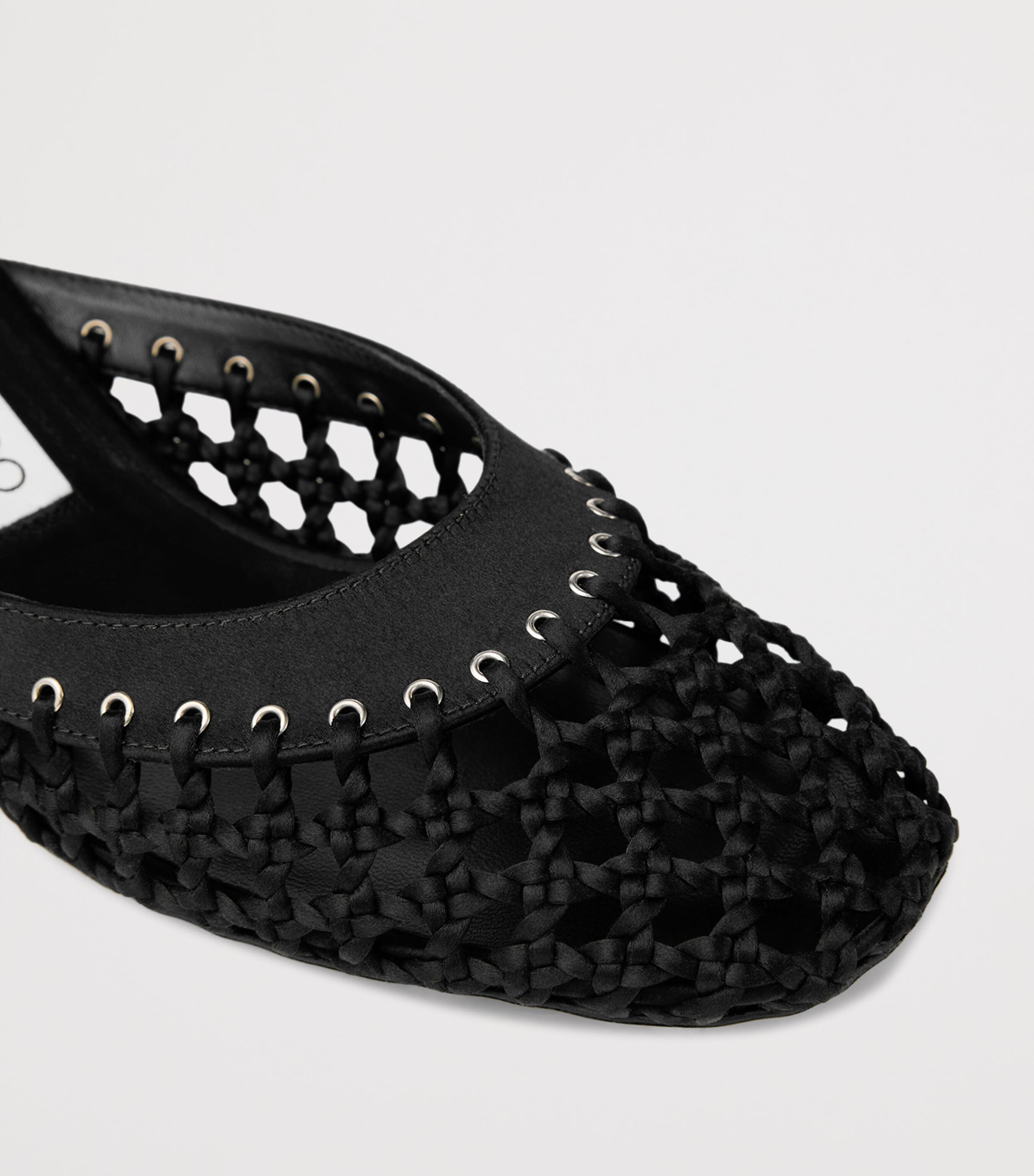 Pixie 50 Woven Mules BLACK Image 2