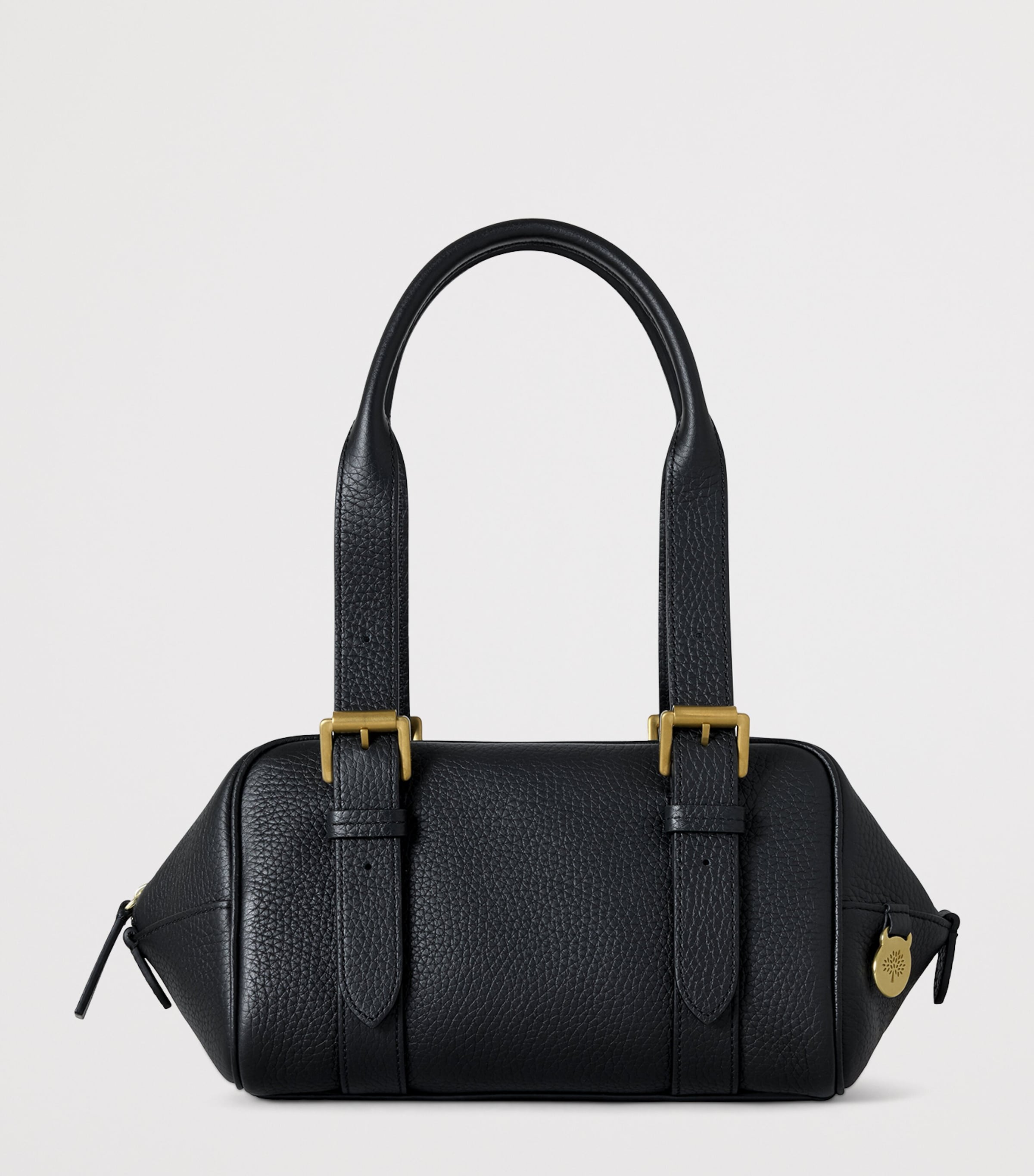 Mulberry Small Leather Boston Shoulder Bag Black Image 4