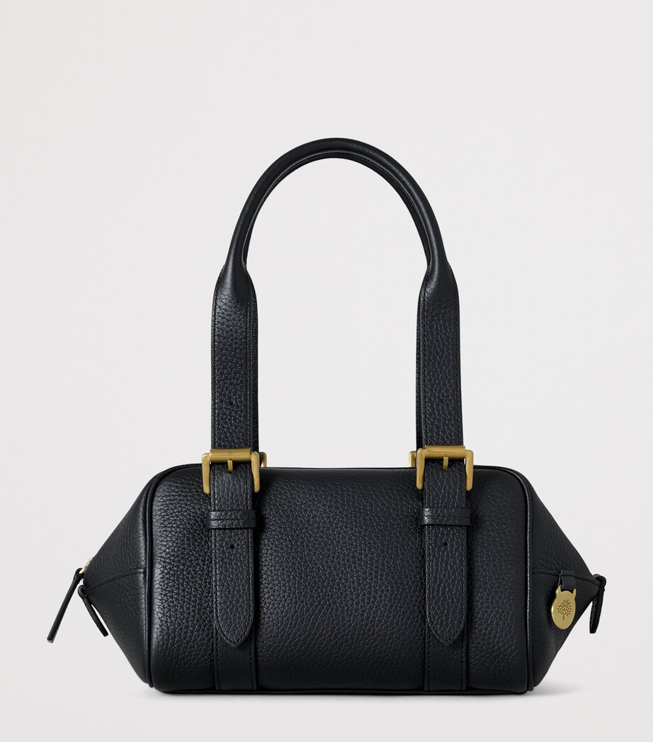Mulberry Small Leather Boston Shoulder Bag Black Image 4