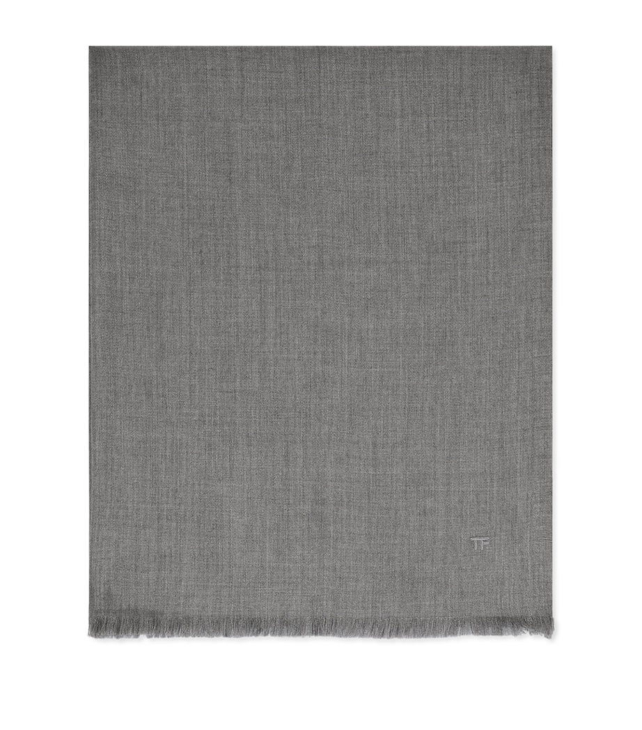 Cashmere-Silk Logo Scarf IG600 Image 1