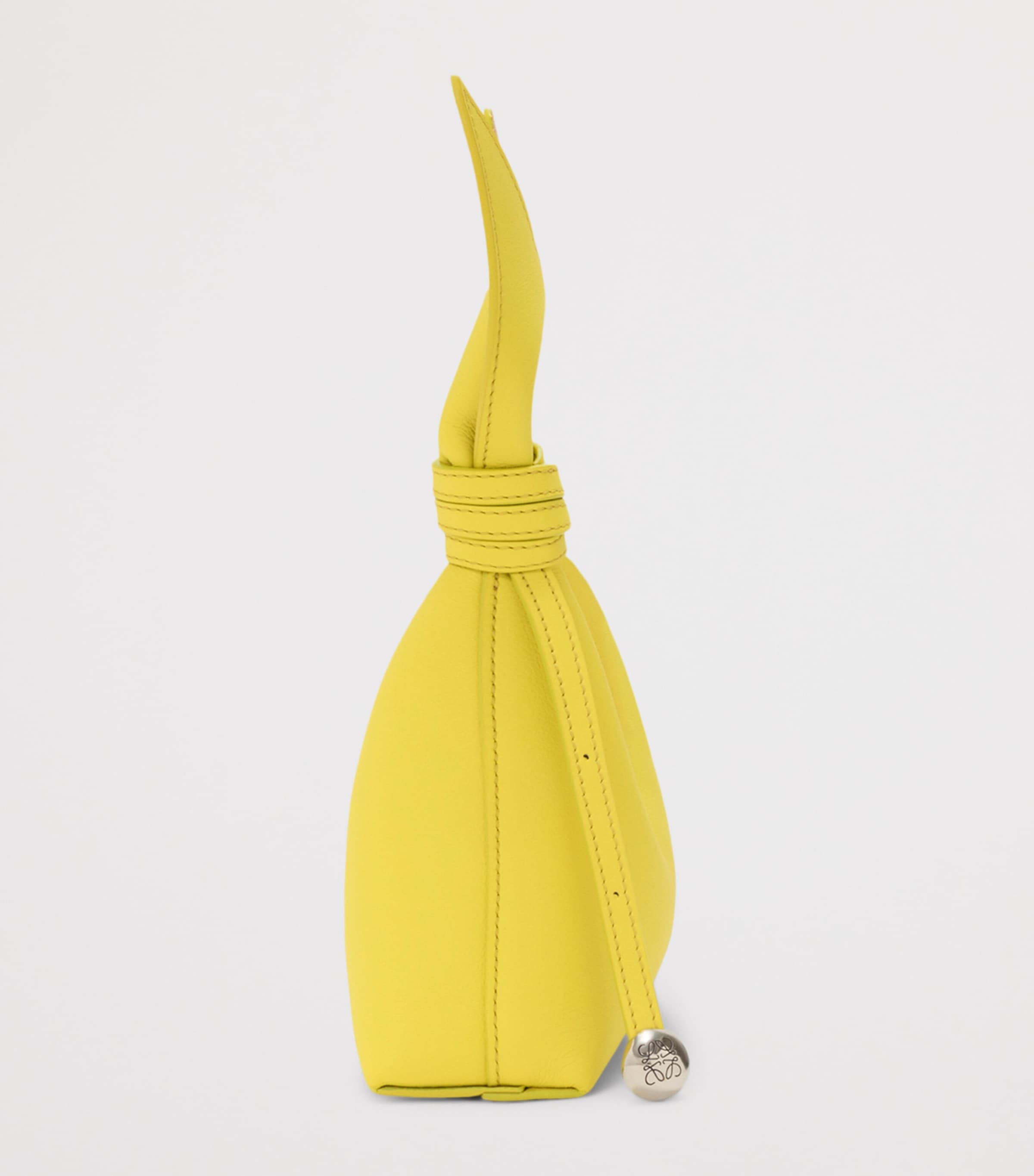 LOEWE Mini Leather Scarf Shoulder Bag Lemon Image 3