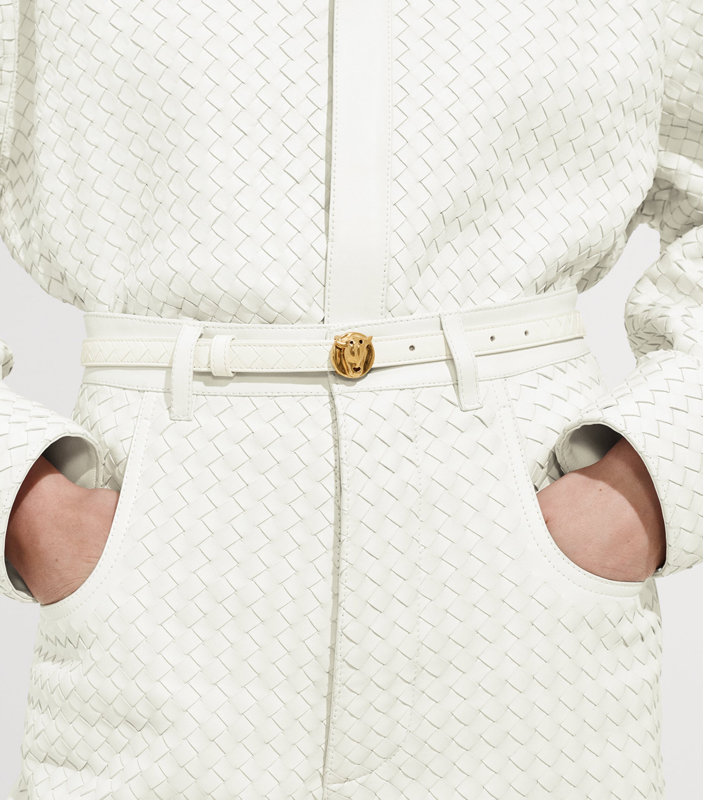 Bottega Veneta Nappa Leather Faces Belt Image 2