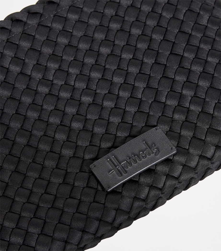 Harrods Neoprene Woven Pouch Black Image 7