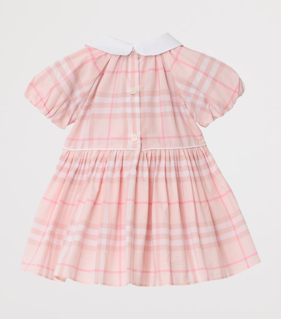 Cotton Check Dress and Bloomers Set (1-18 Months) ICE PINK IP CHECK Image 3