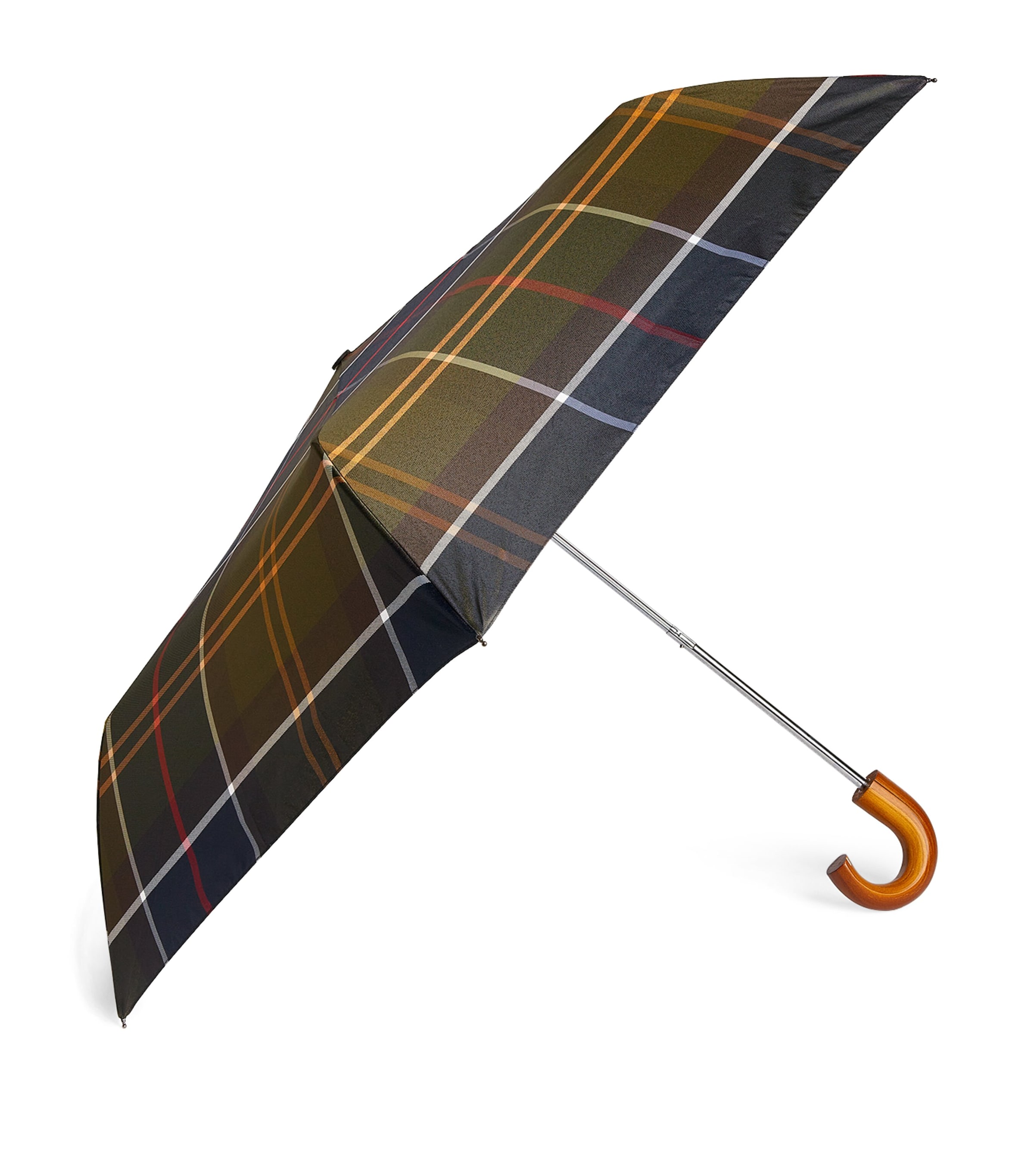 Barbour Green Mini Tartan Umbrella