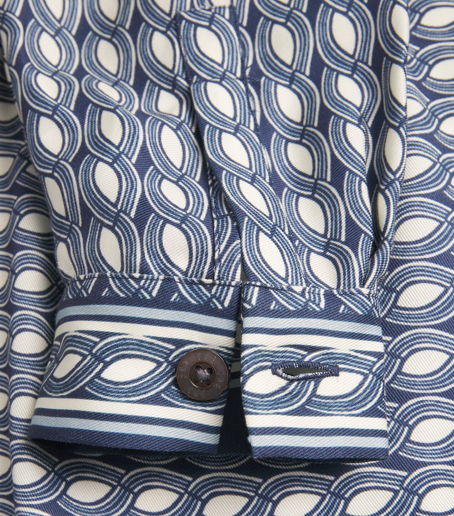 Tencel Moneto Print Shirt NAVY -12 Image 5