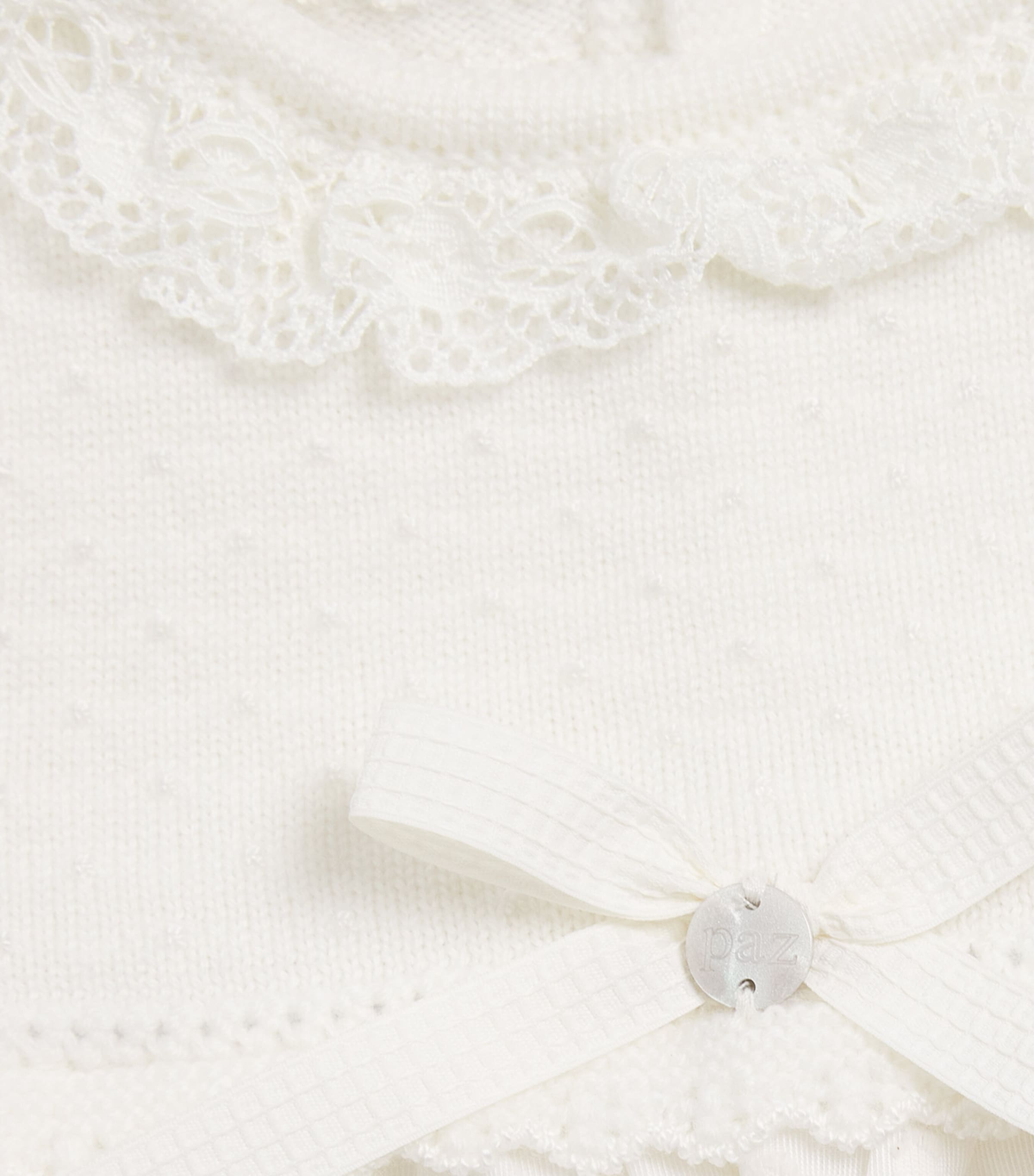 Paz Rodriguez Cotton Knitted Dress and Bloomers Set (1-24 Months) Cream/cream Image 3