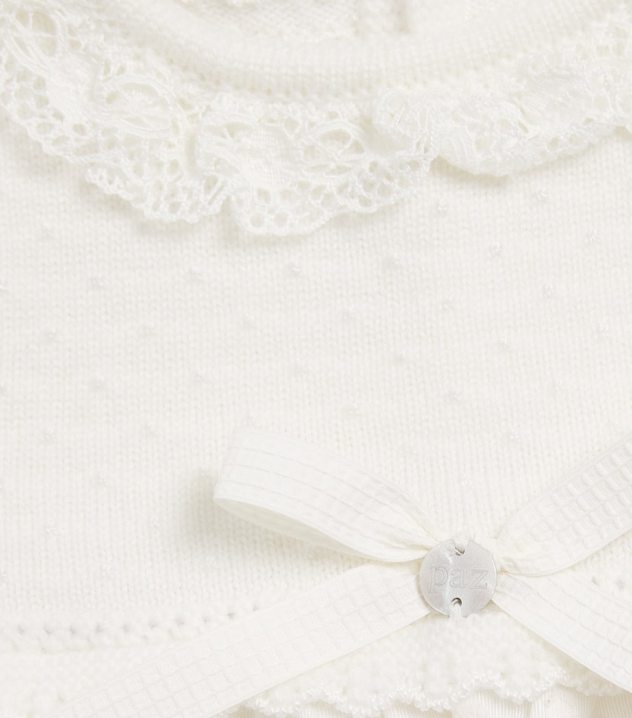 Paz Rodriguez Cotton Knitted Dress and Bloomers Set (1-24 Months) Cream/cream Image 3