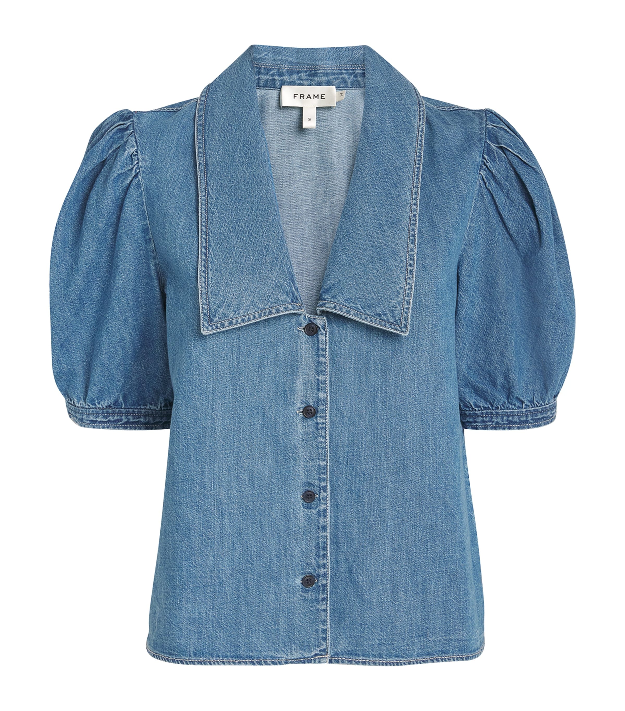 Frame Denim Sailor Blouse In Blue