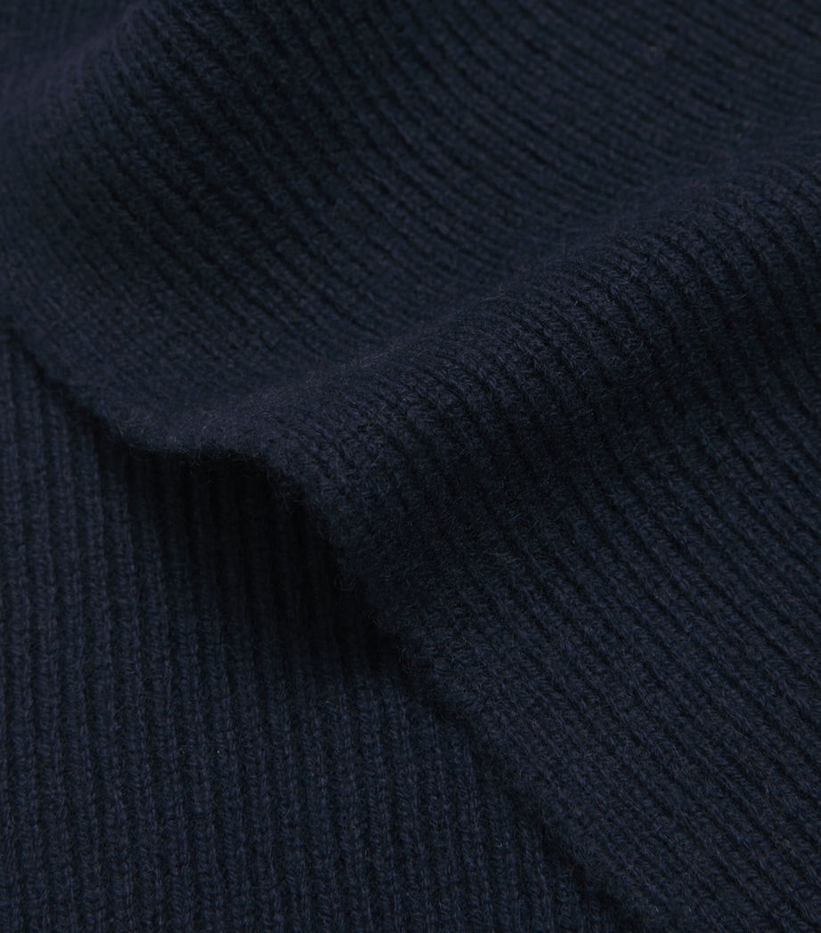 Cashmere Scarf NAVY Image 2