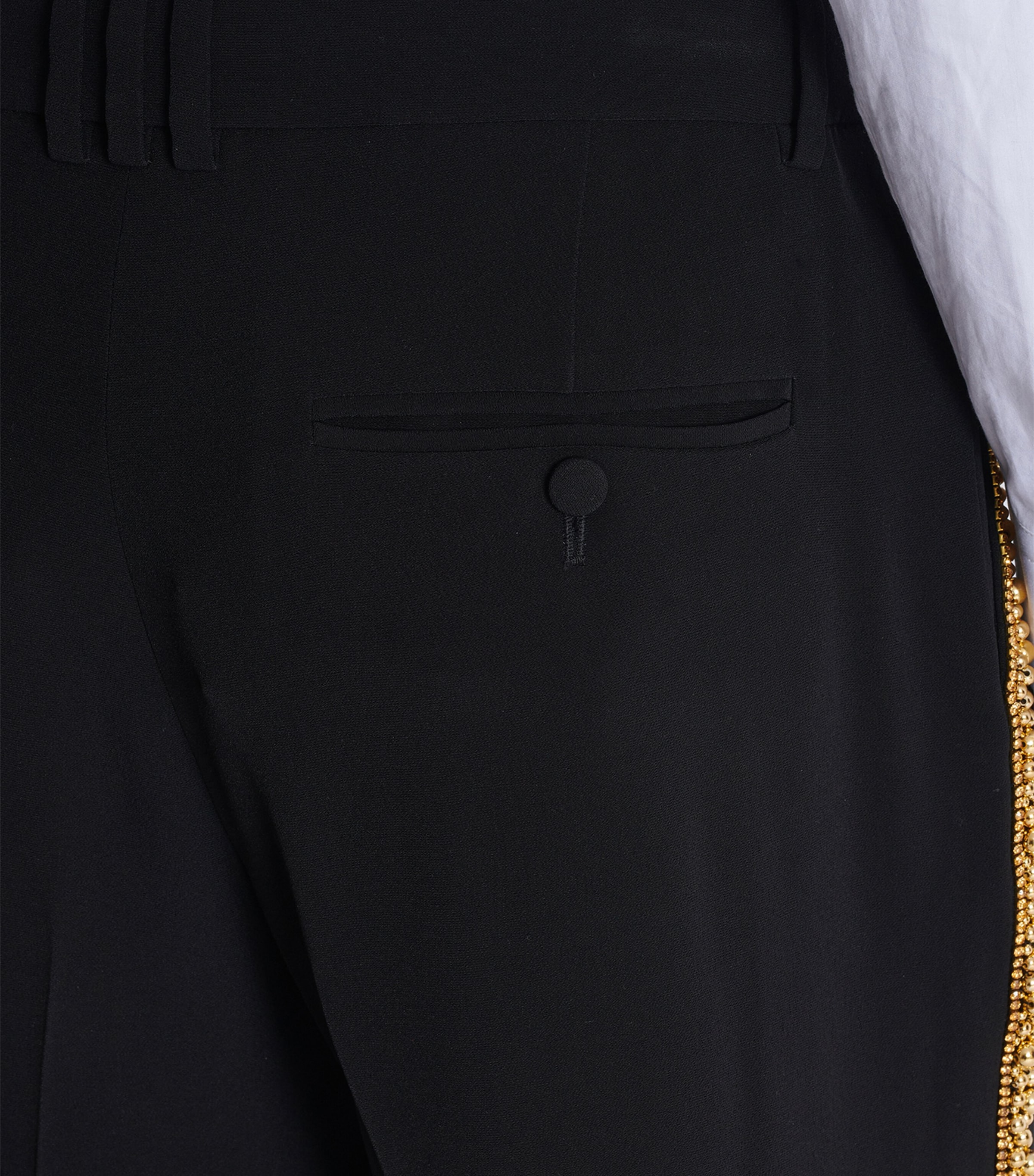Embellished Slim Tailored Trousers EAD NOIR/OR Image 8