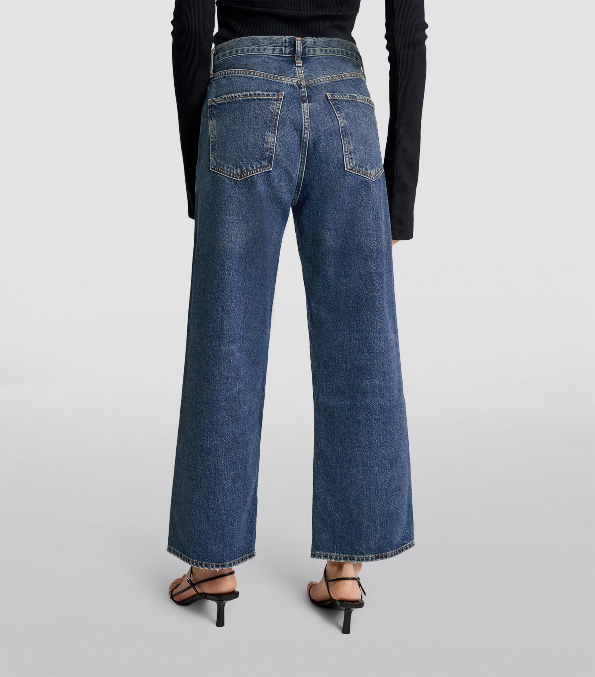 AGOLDE Womens Ren Wide-Leg Jeans Control Image 4