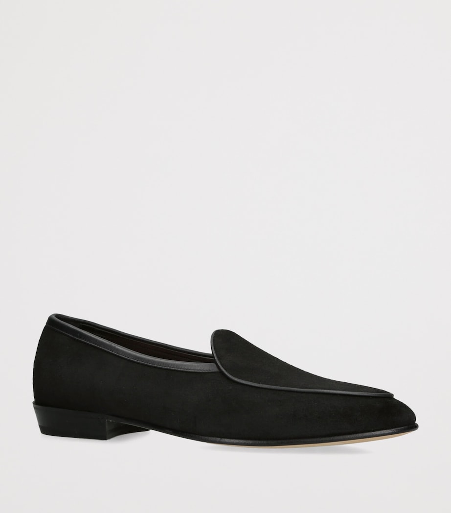 Suede Sagan Classic Loafers BLACK Image 3